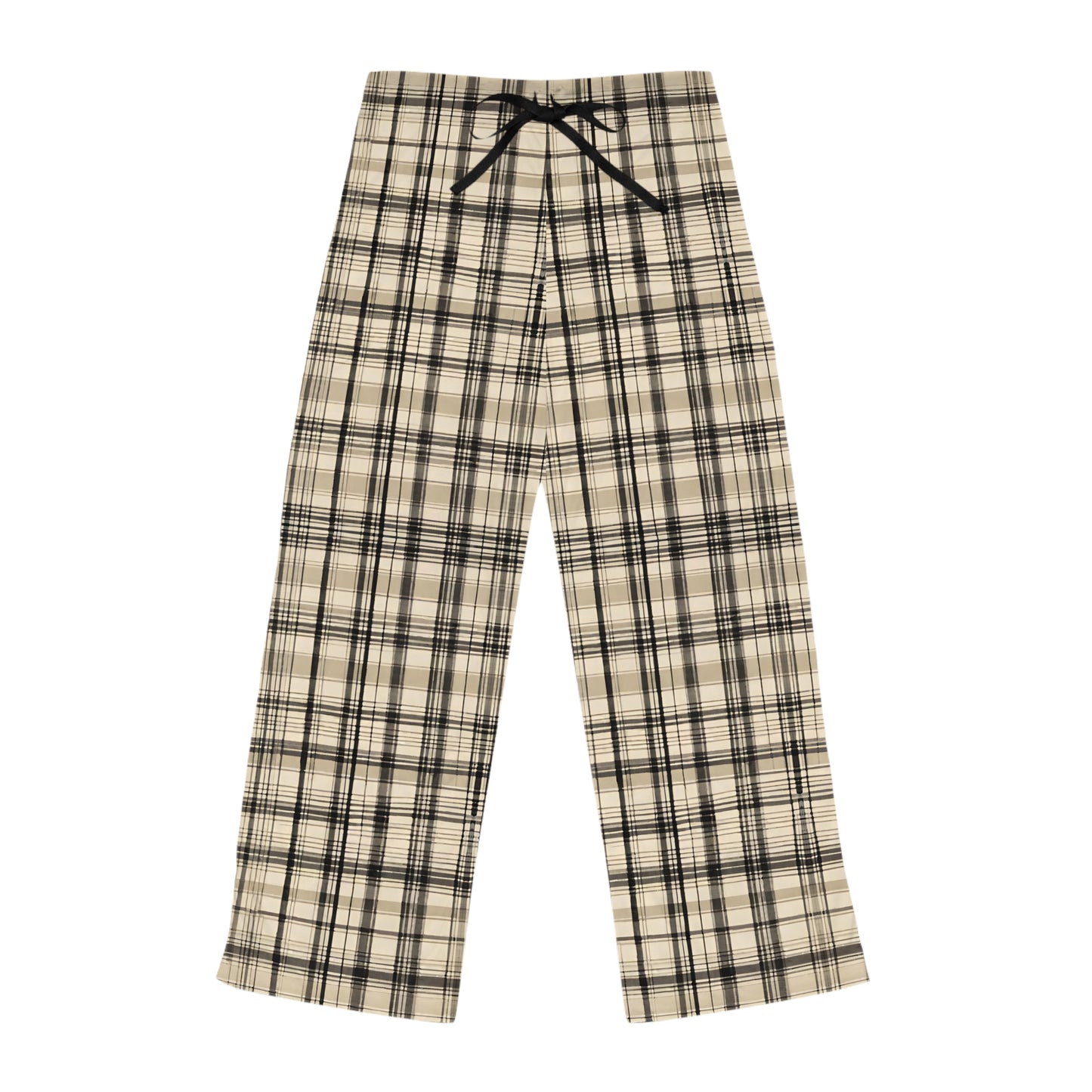 Cream & Black Plaid Pajammy Pants