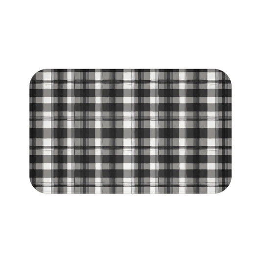 Black White And Grey Bath Mat