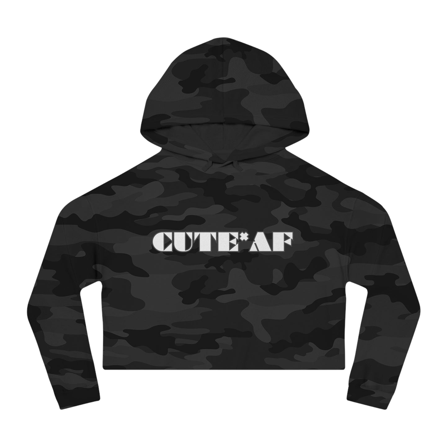 Cute*AF Cropped Hoodie (Available In Other Colors Including Camo)
