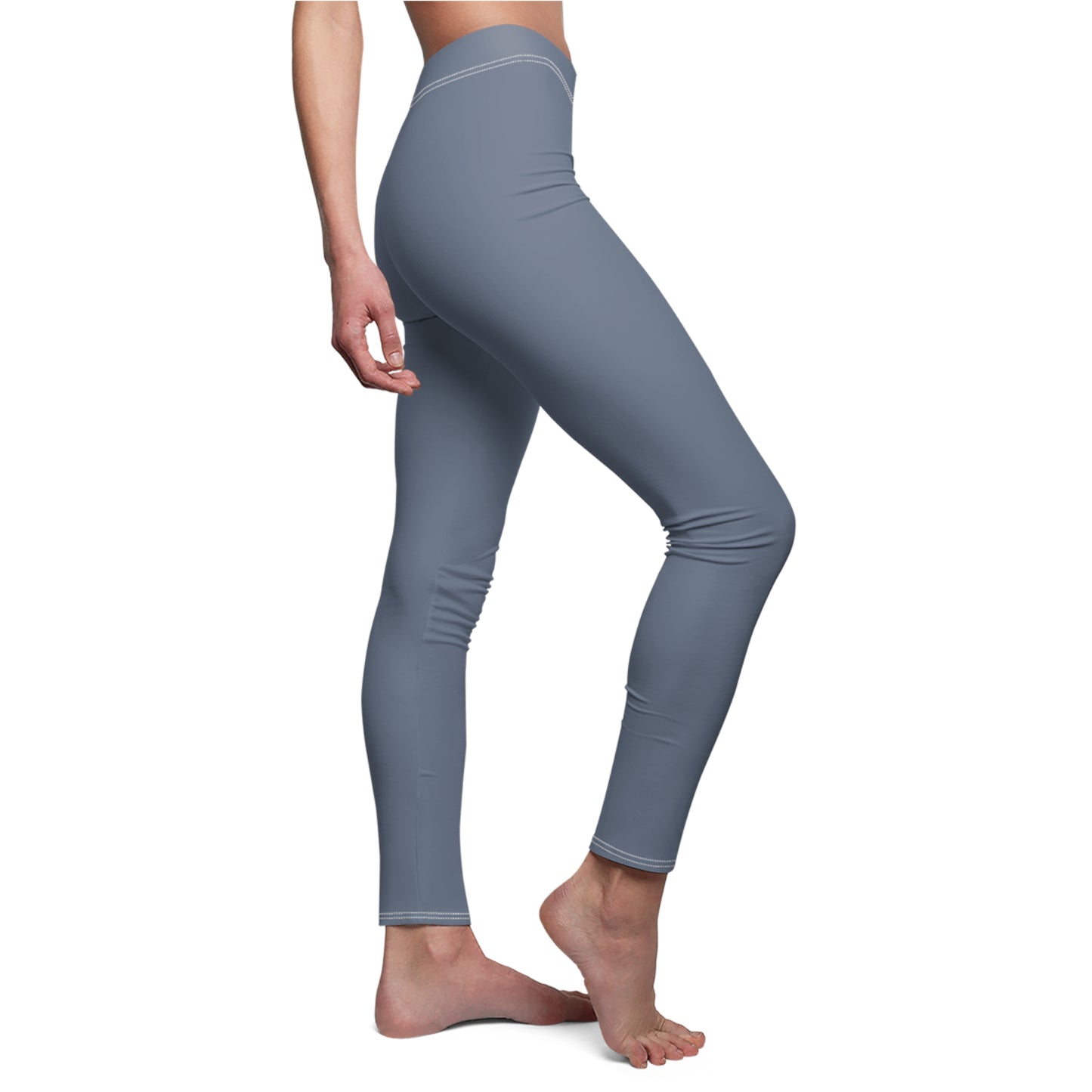 Indigo Solid Full-Length Leggings