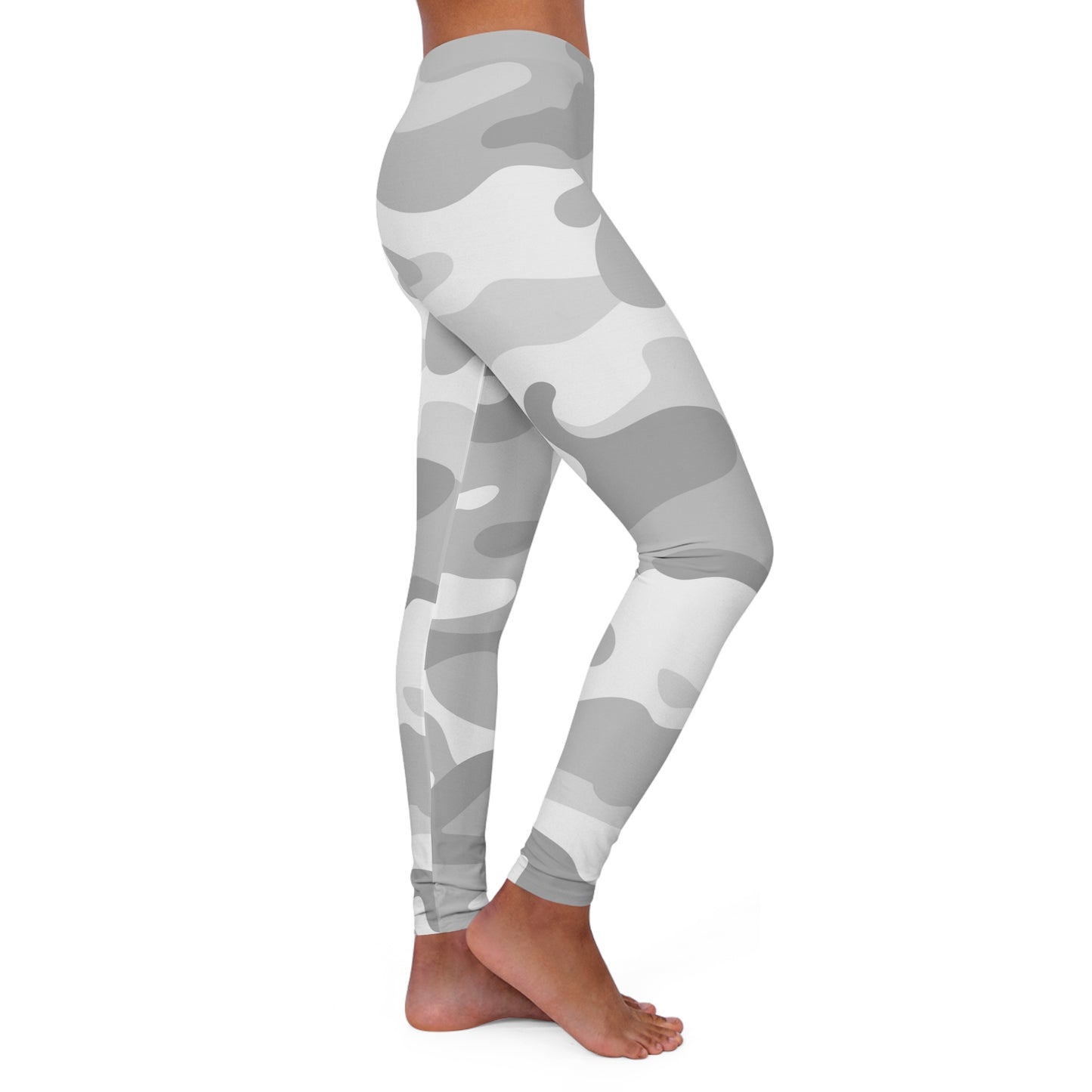 Silky Smooth White And Gray Leggings