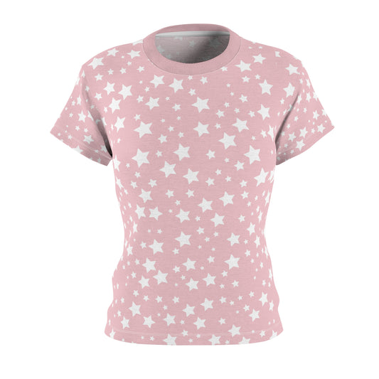 Perfect Tee Stars In Pink, Women's Classic Short Sleeve T-Shirt