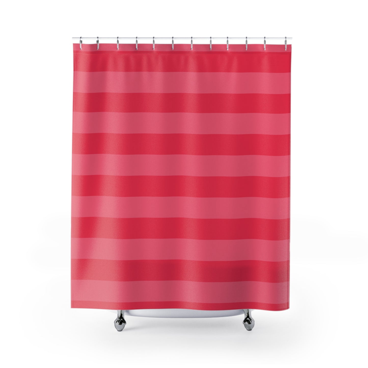 Pink On Pink Broad Striped Shower Curtain