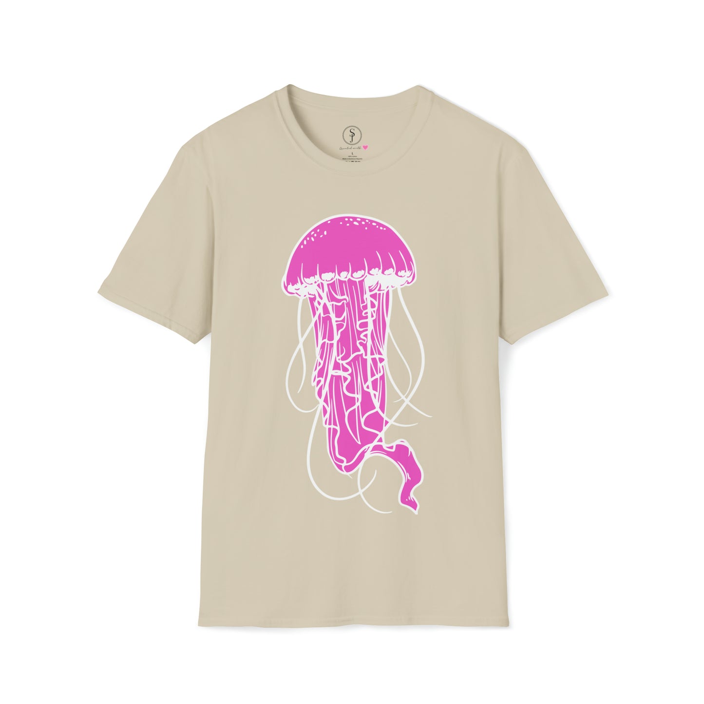 Hot Pink Jellyfish Short Sleeve T-Shirt (Available In Other Colors)