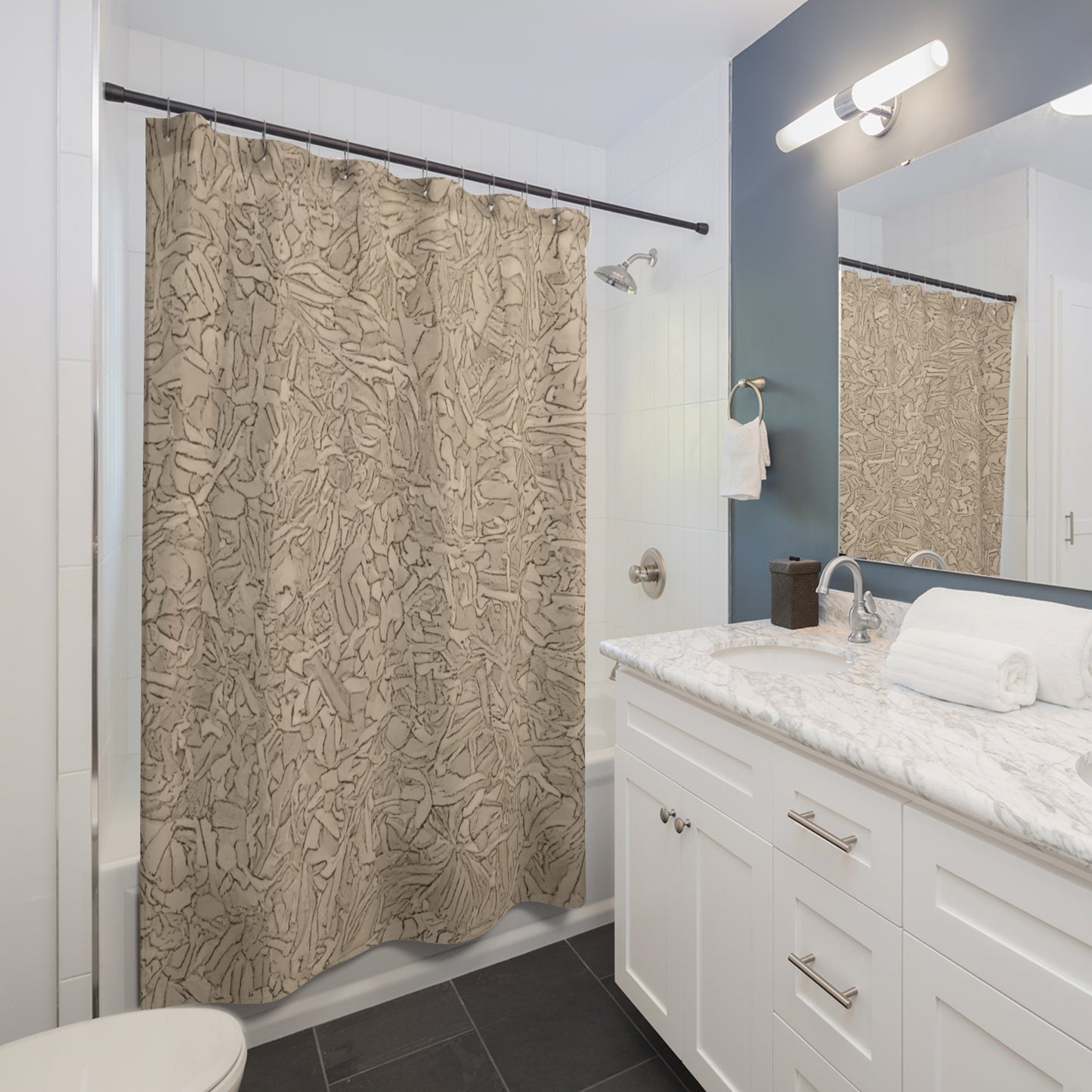 Modern Mosaic Sand Shower Curtain