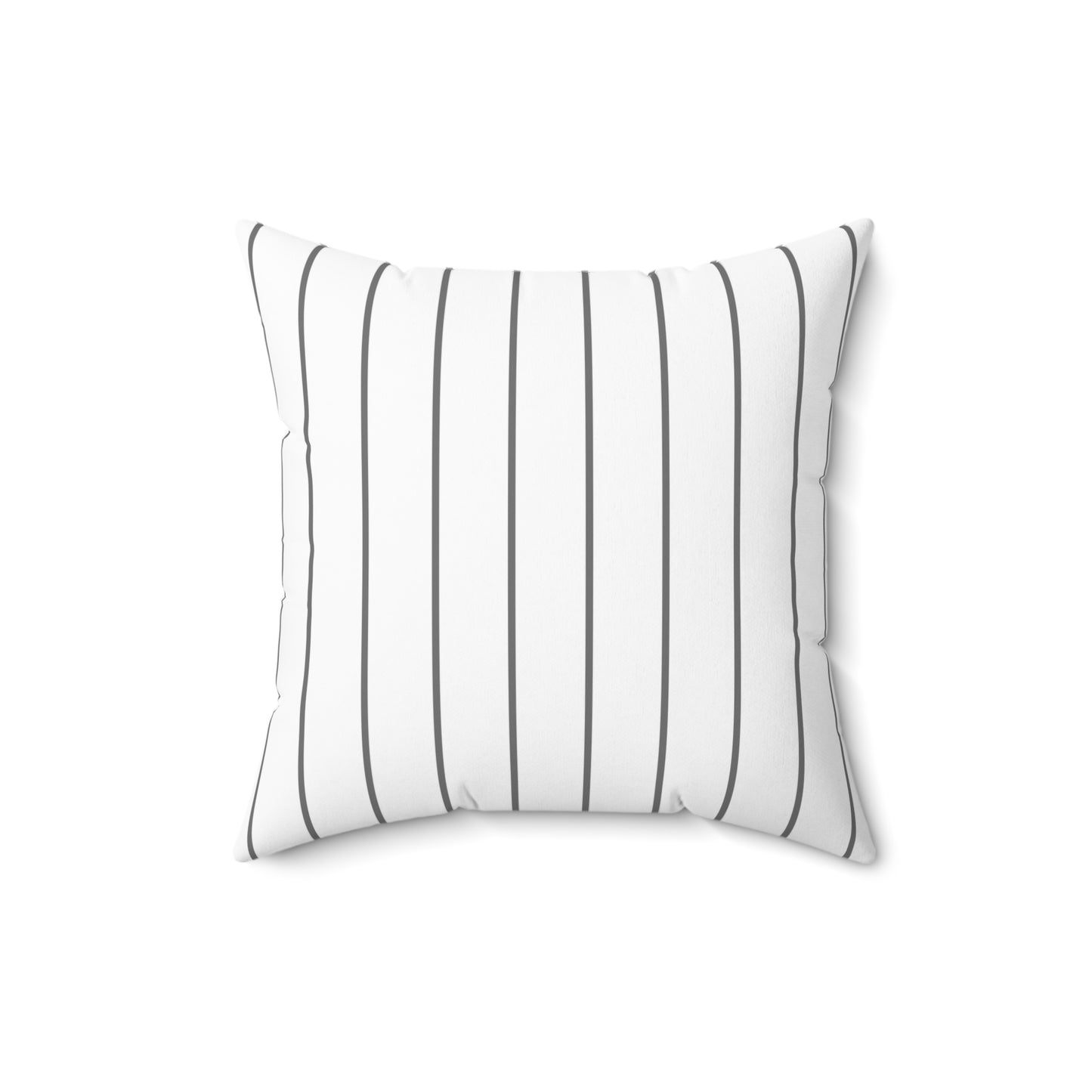White And Grey Stripe Decorative Throw Pillow