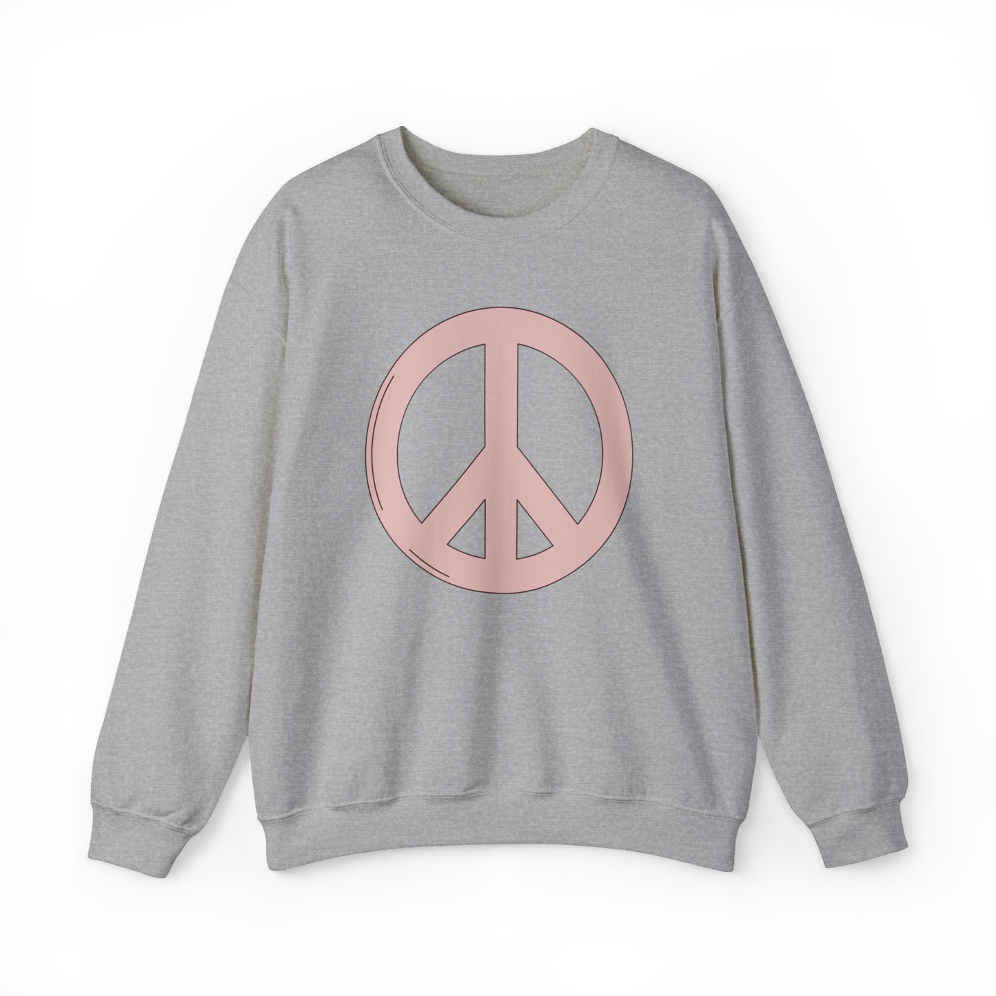 Pink Peace Sign, Heavy Blend™ Crewneck Sweatshirt