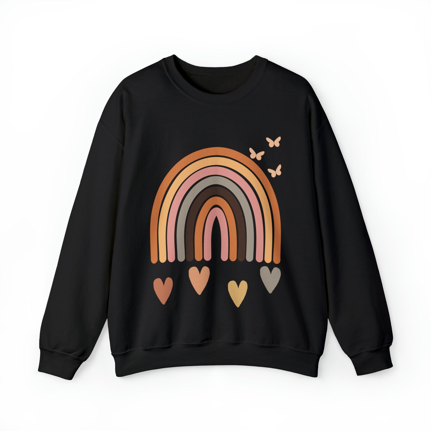 Rainbows And Butterflies, Heavy Blend™ Crewneck Sweatshirt (Available In Other Colors)