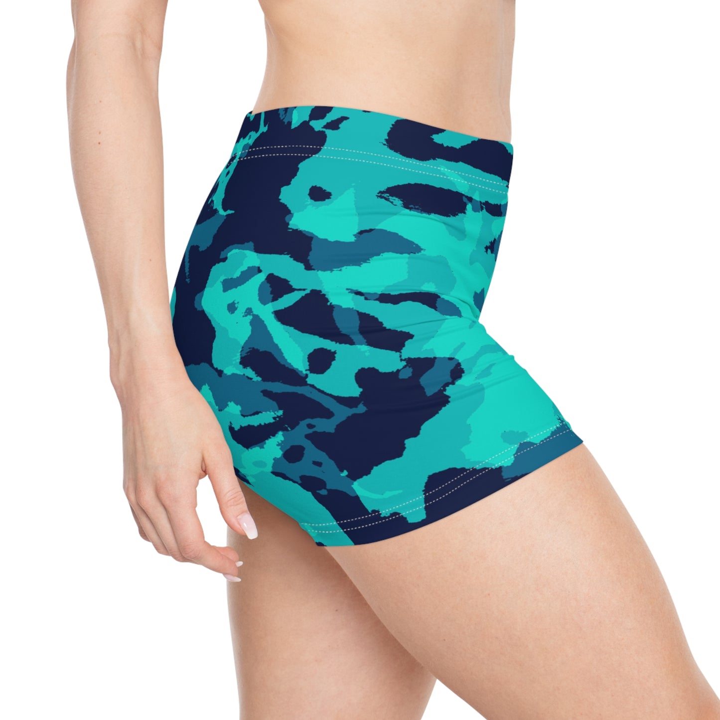 Blue & Turquoise Tie-Dye Cutie Booty Shorts