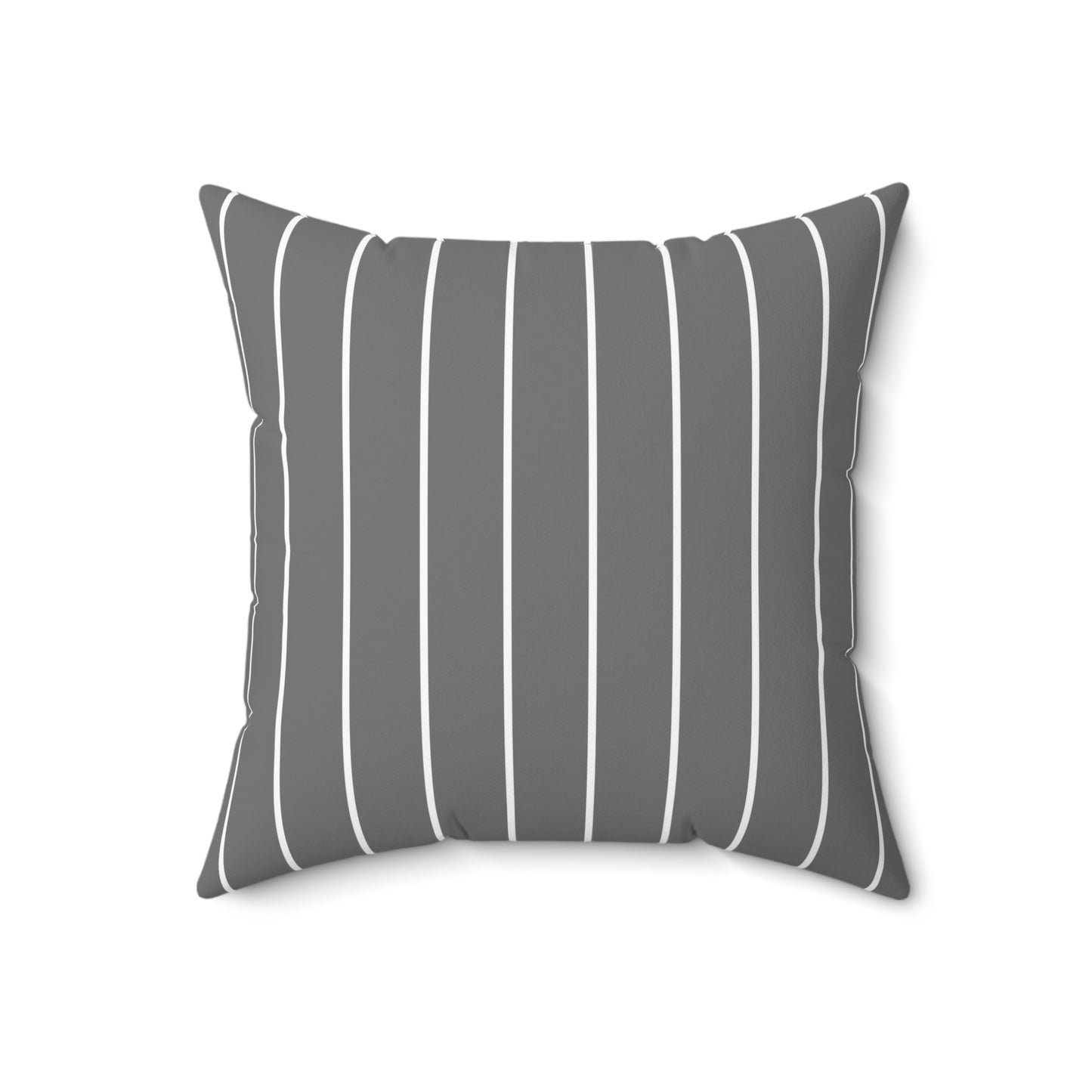 Grey And White Stripe Decorative Throw Pillow