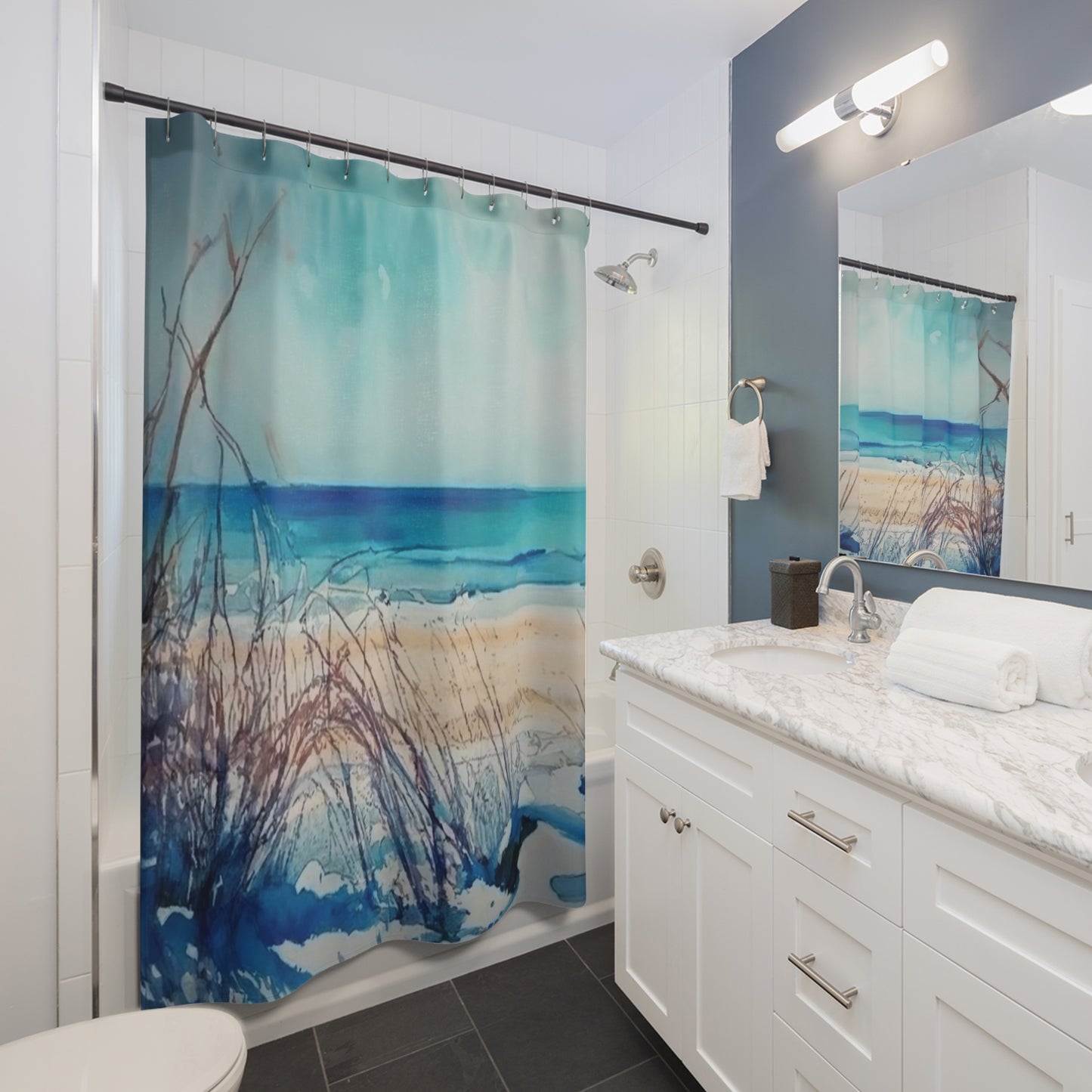 Coastal Beach Shower Curtain