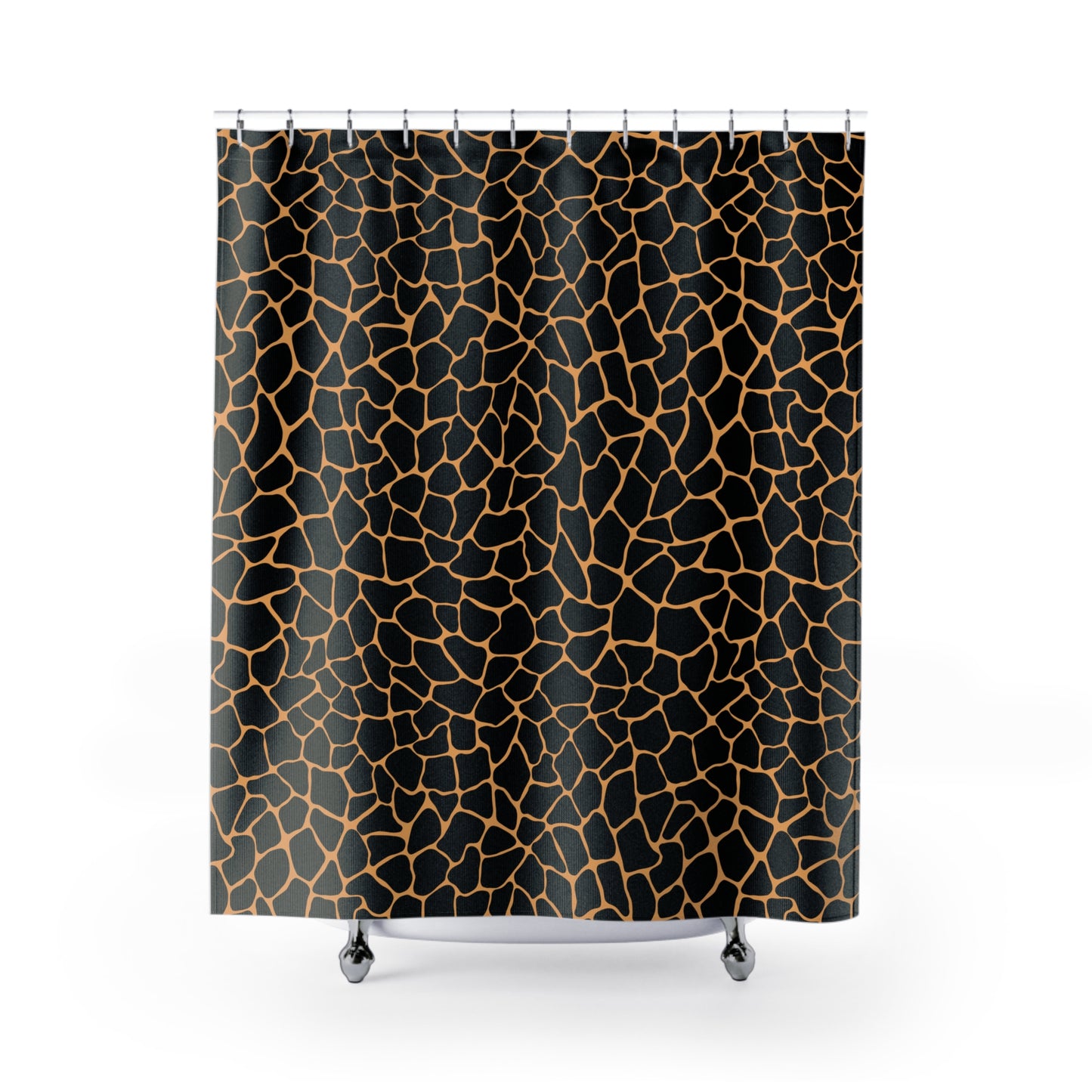 Mosaic Black And Gold Shower Curtain