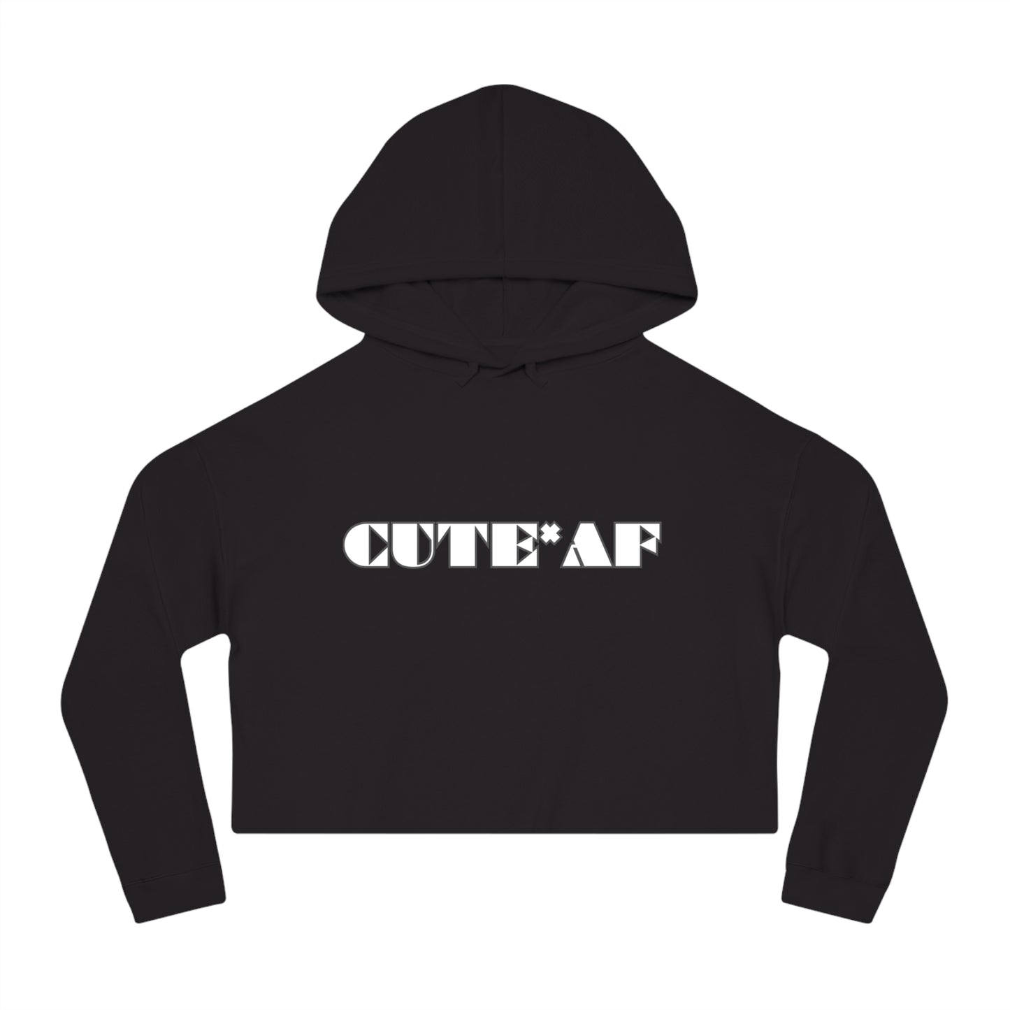 Cute*AF Cropped Hoodie (Available In Other Colors Including Camo)