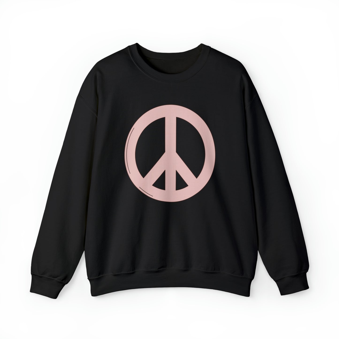 Pink Peace Sign, Heavy Blend™ Crewneck Sweatshirt
