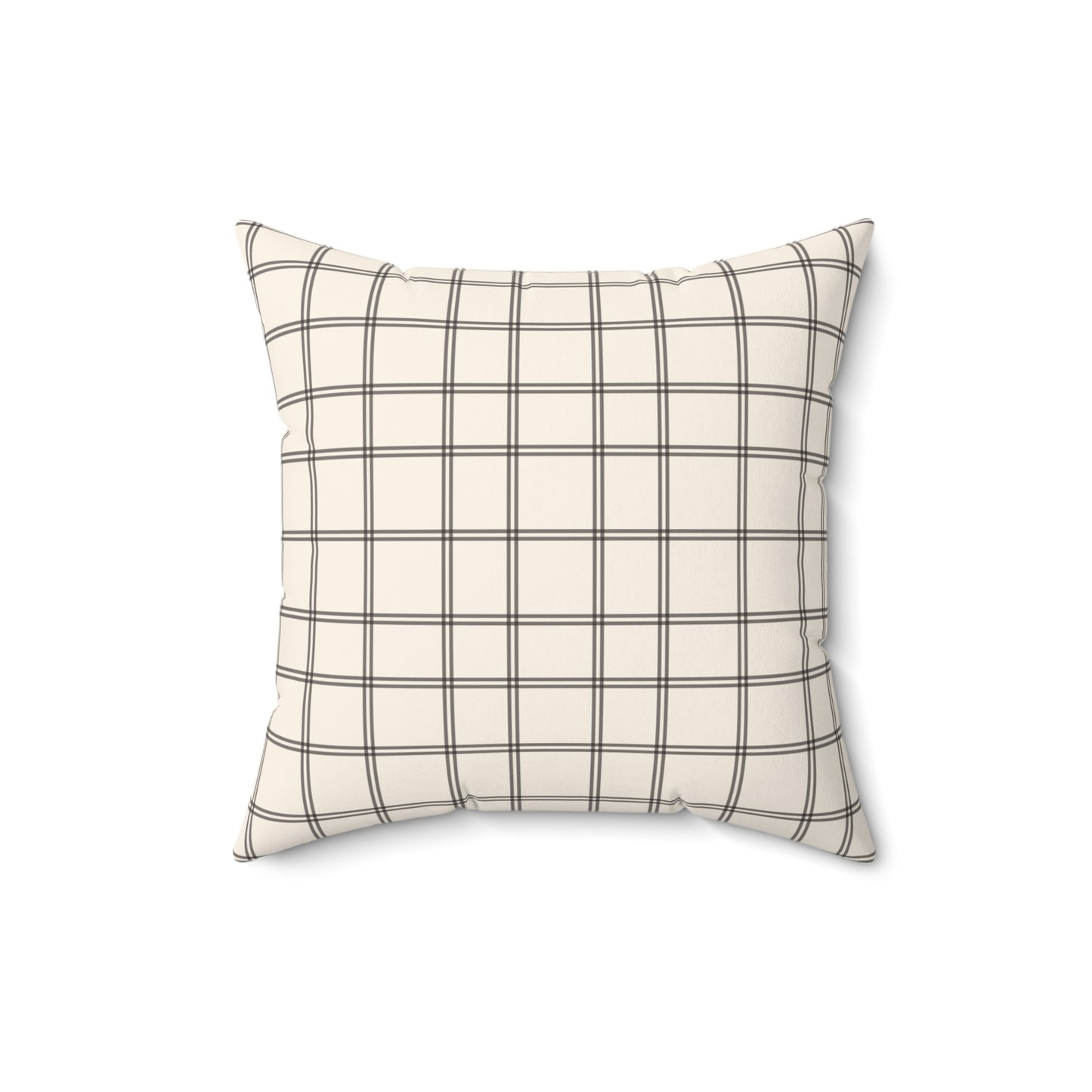 Cream And Black Check Decorative Throw Pillow