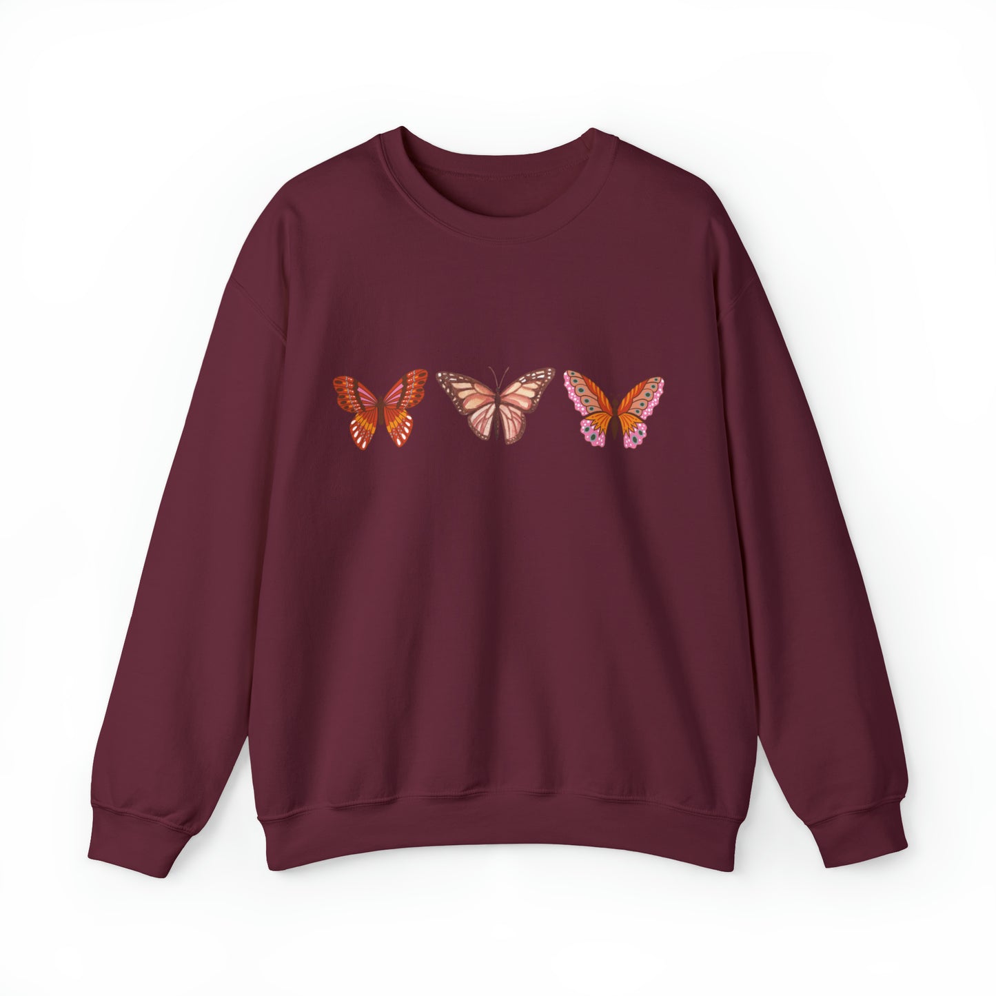 Butterfly Trio, Heavy Blend™ Crewneck Sweatshirt (Available In Other Colors)