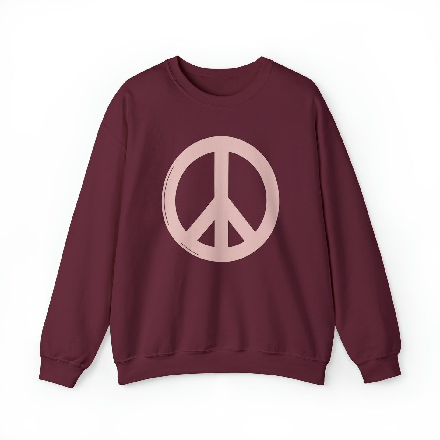 Pink Peace Sign, Heavy Blend™ Crewneck Sweatshirt