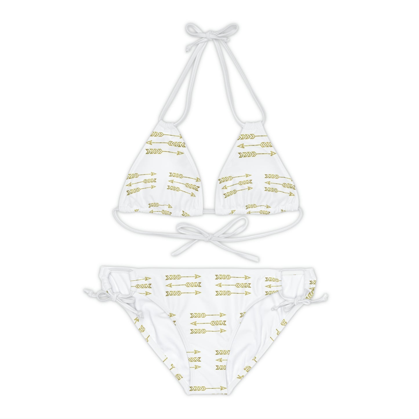 Golden Arrows Two Piece Strappy Bikini Set