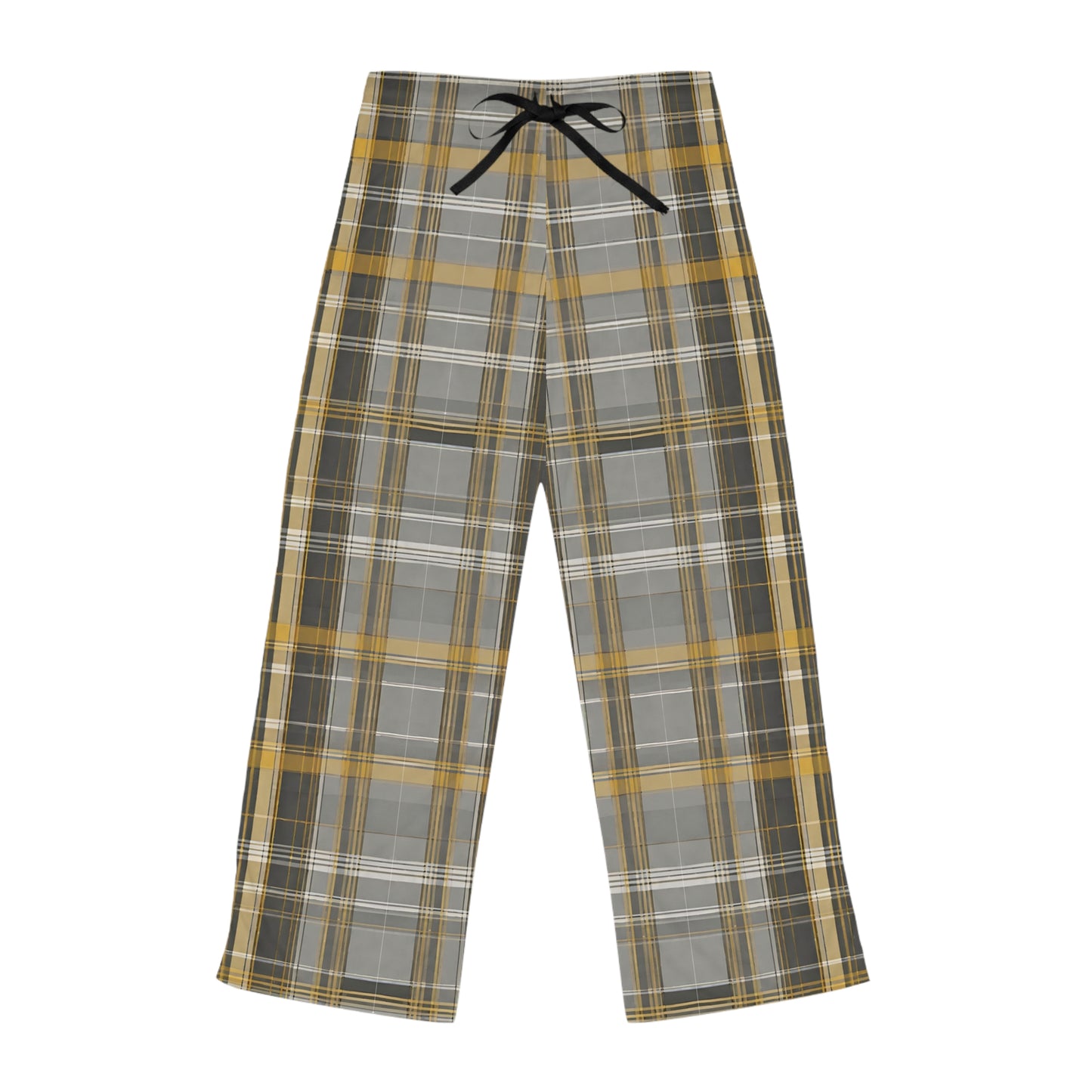 Shades Of Grey & Gold Plaid Pajammy Lounge Pants