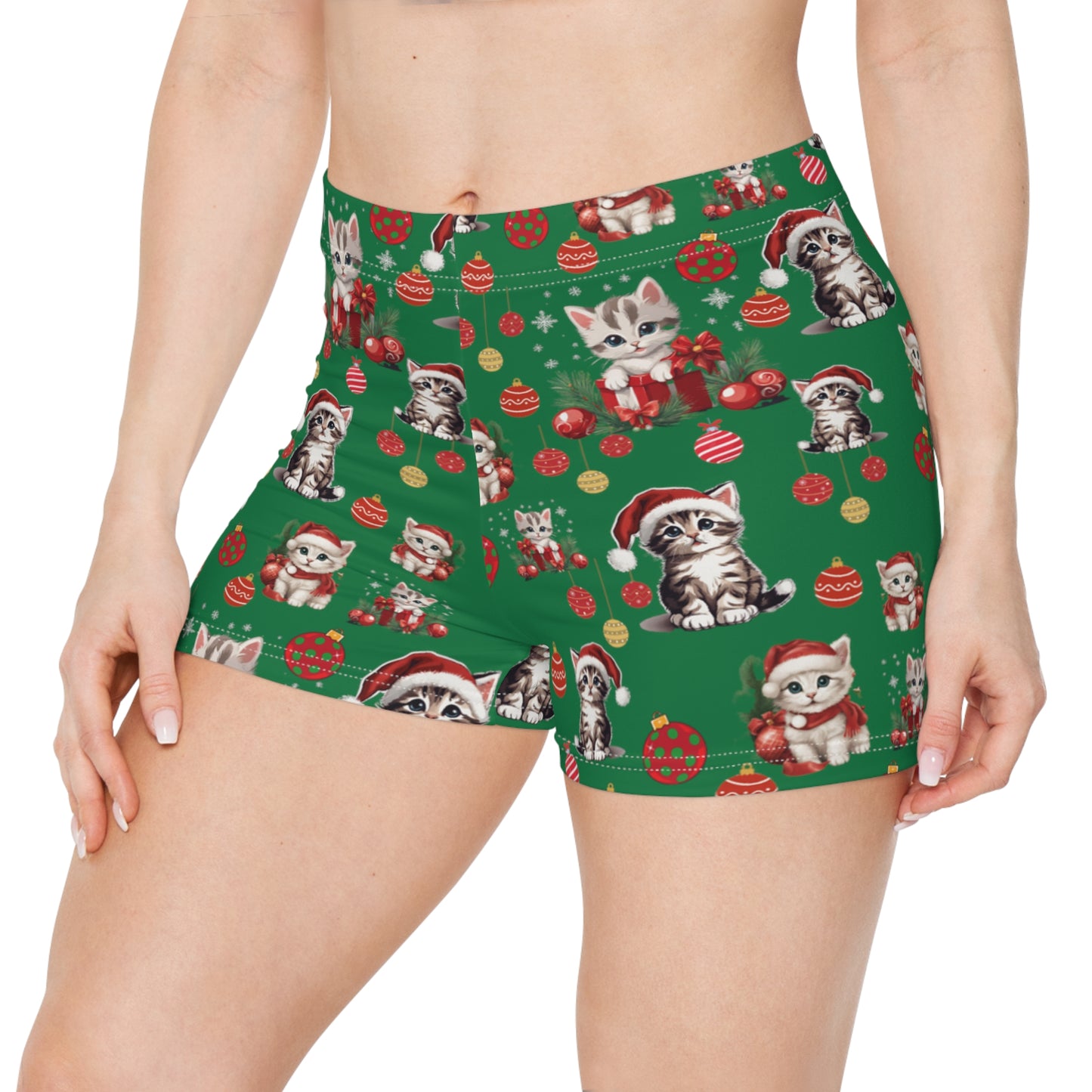 Christmas Kittens Cutie Booty Shorts
