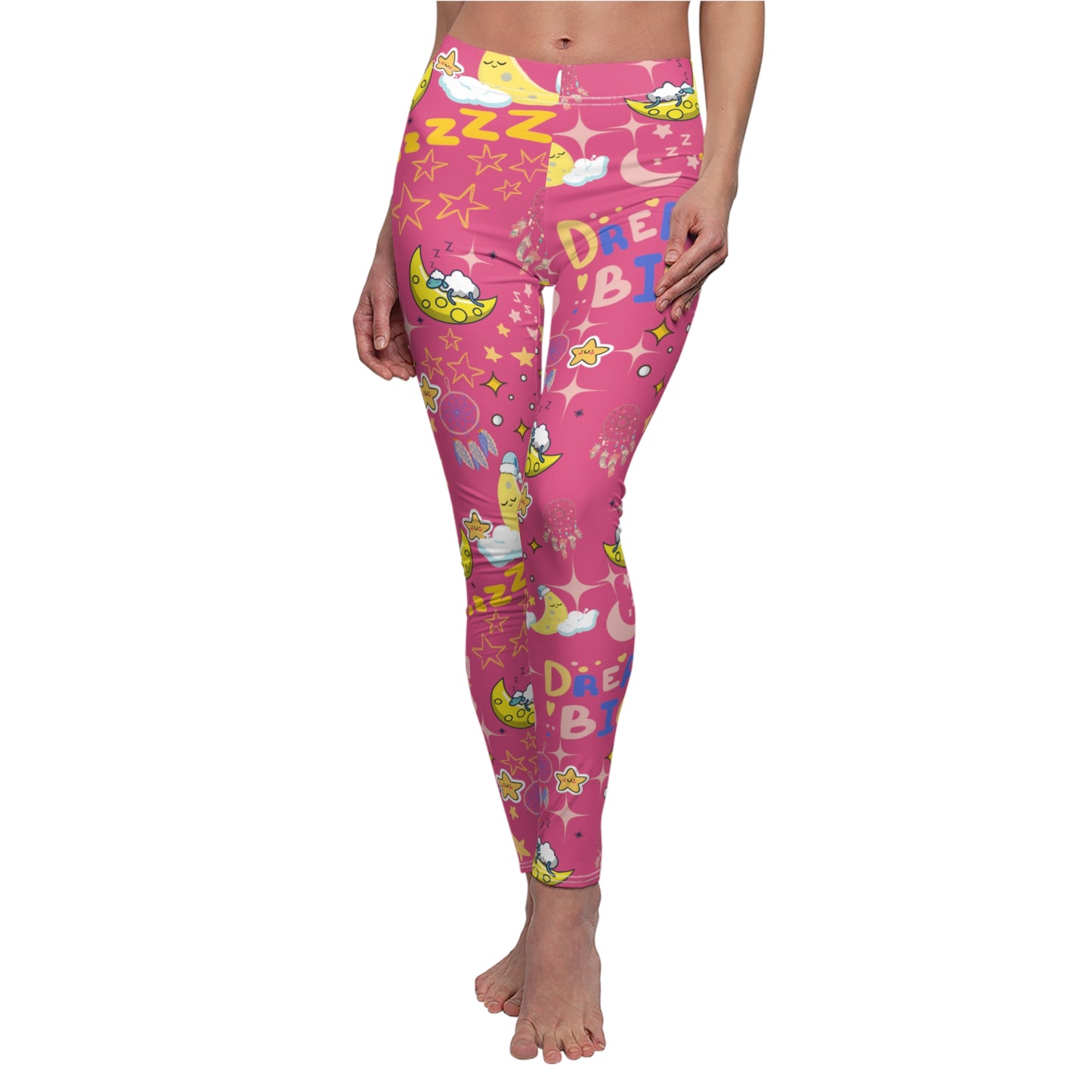 Dream Big, Nighty Night, Full-Length Leggings In Black
