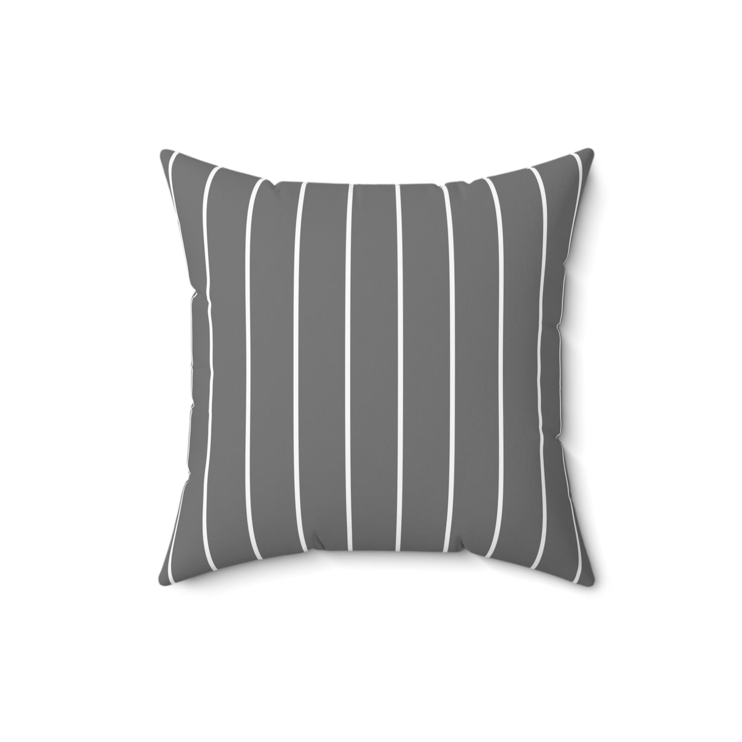 Grey And White Stripe Decorative Throw Pillow