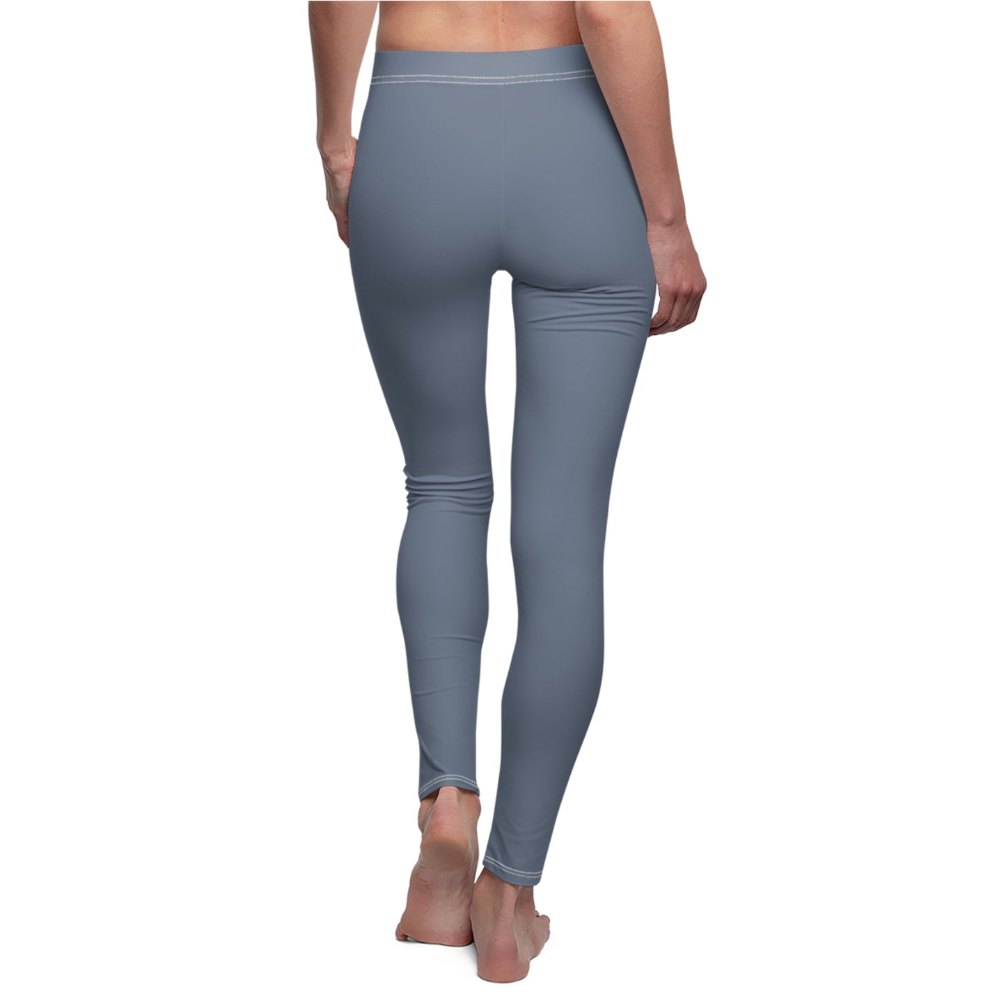 Indigo Solid Full-Length Leggings