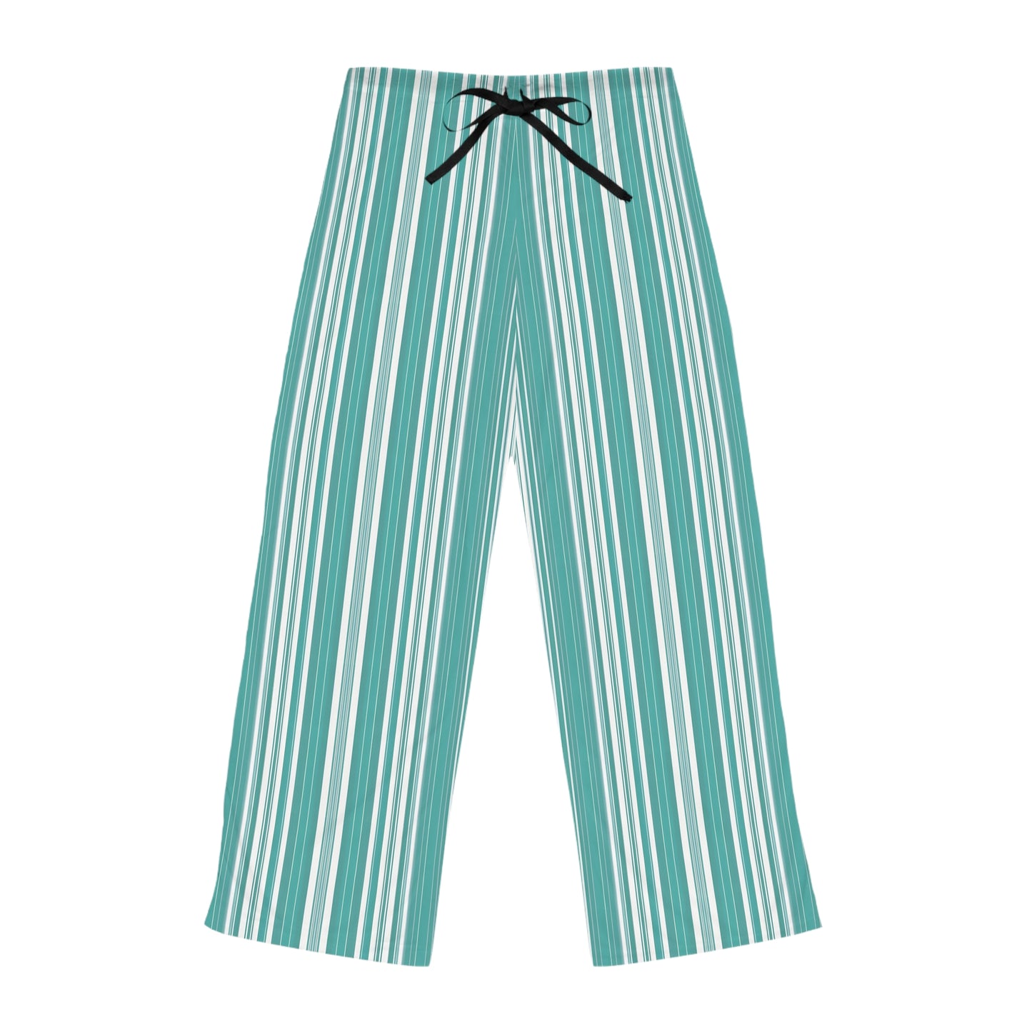 Turquoise And White Striped Pajammy Pants