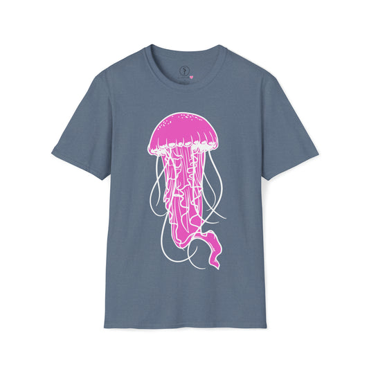 Hot Pink Jellyfish Short Sleeve T-Shirt (Available In Other Colors)