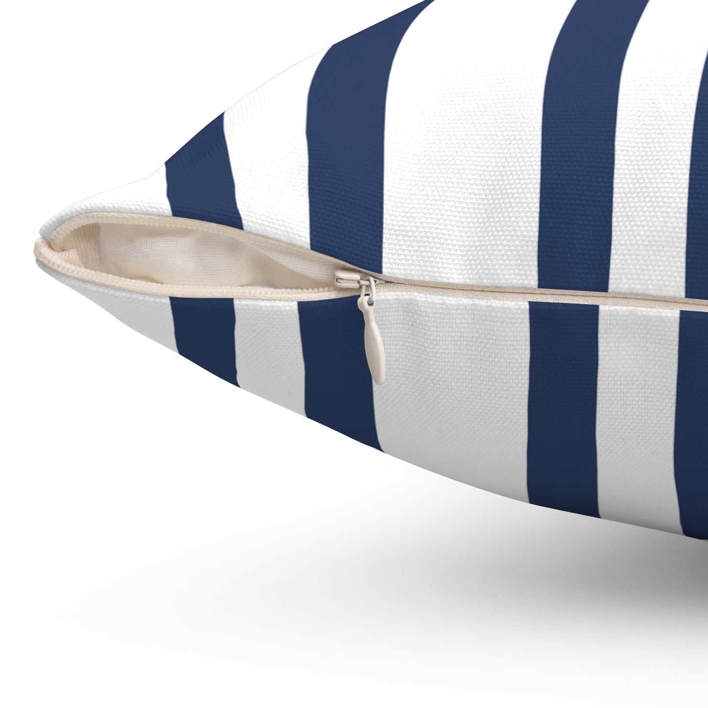 Blue And White Broad Stripe Decorative Throw Pillow