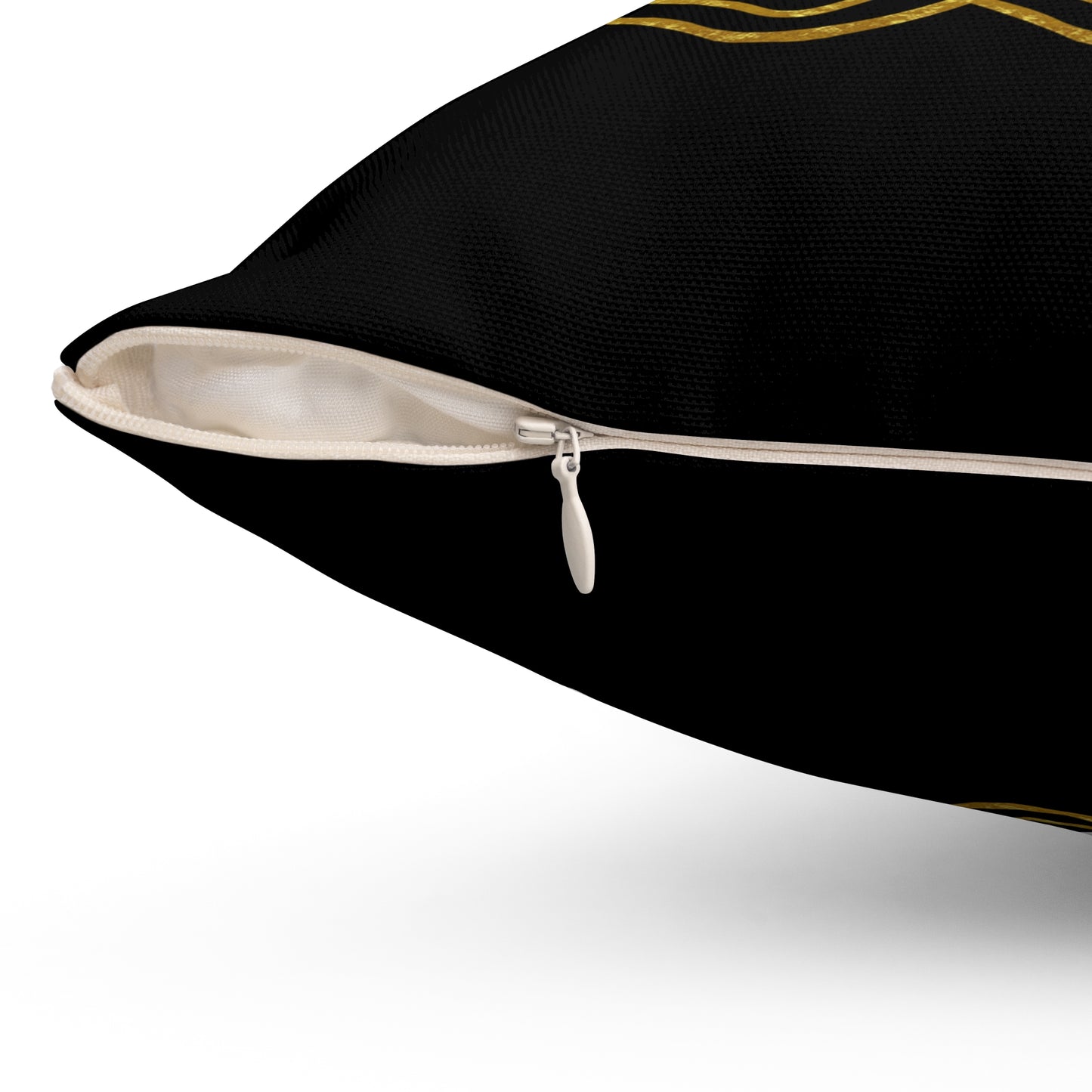 Black And Gold Modern Abstract Decorative Throw Pillow