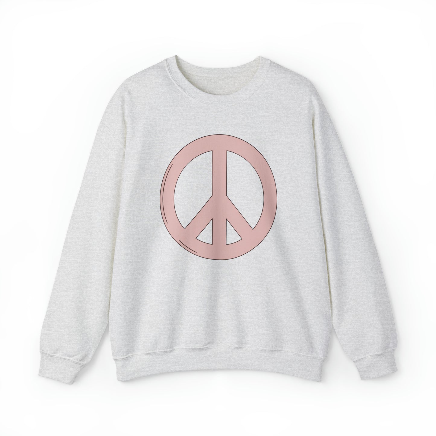 Pink Peace Sign, Heavy Blend™ Crewneck Sweatshirt