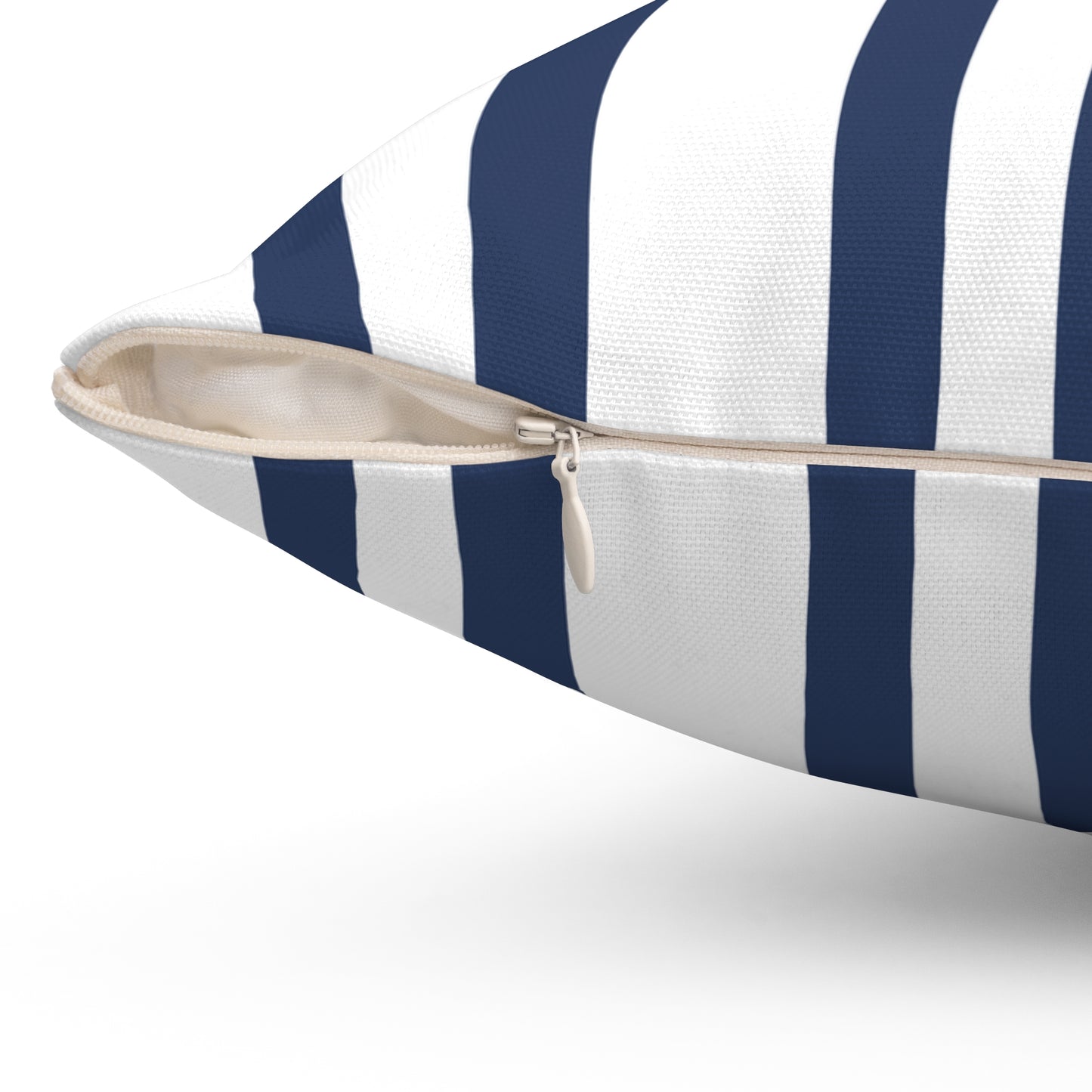 Blue And White Broad Stripe Decorative Throw Pillow