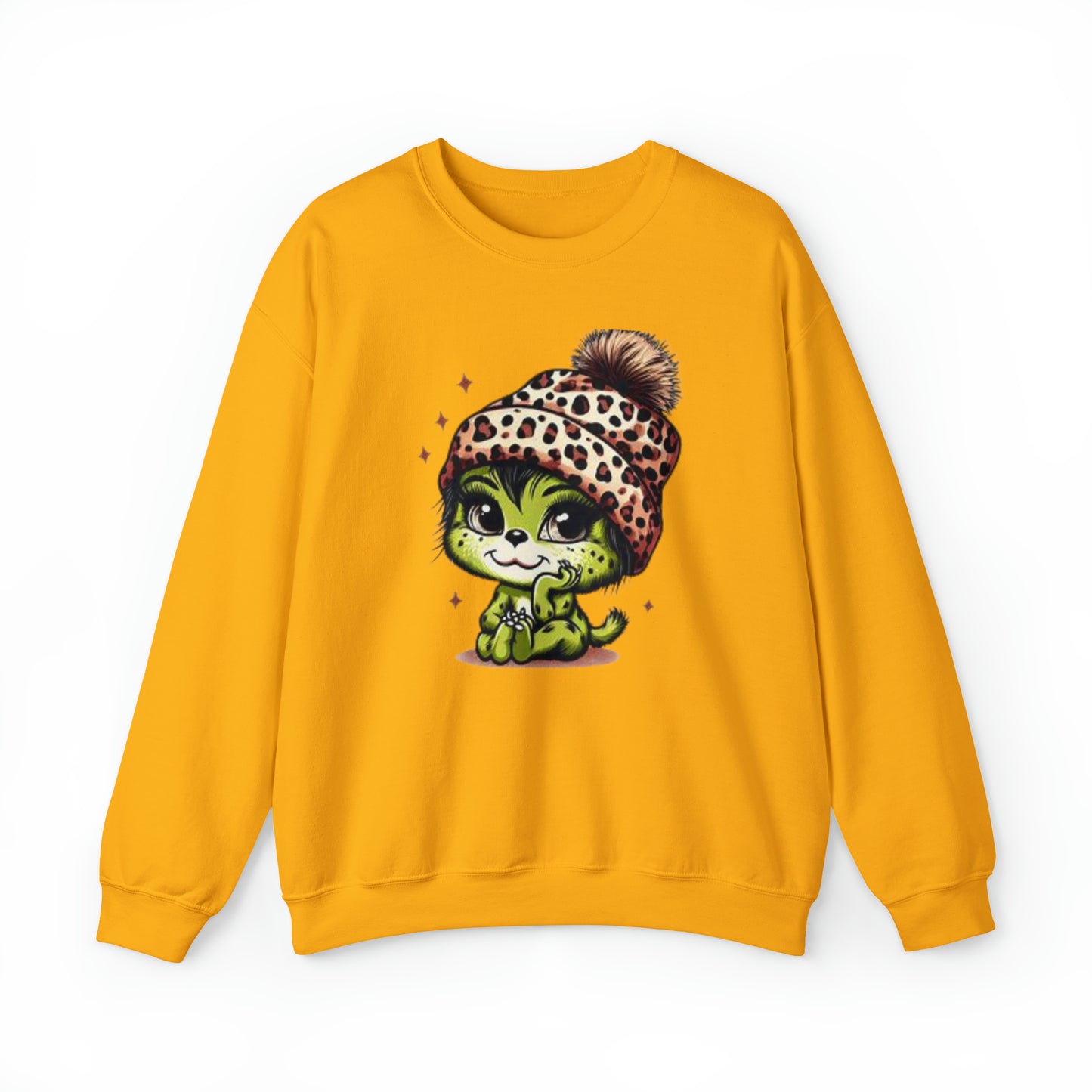 Christmas Vibes, Baby Grinchie, Heavy Blend™ Crewneck Sweatshirt (Available In Other Colors)