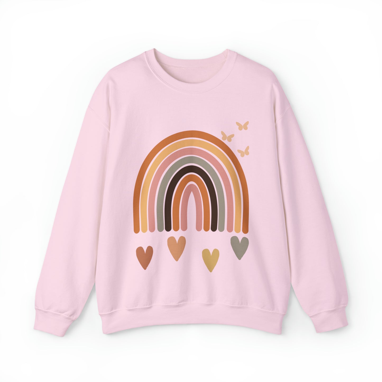 Rainbows And Butterflies, Heavy Blend™ Crewneck Sweatshirt (Available In Other Colors)