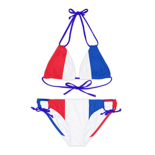 Red White And Blue Two Piece Bikini Set