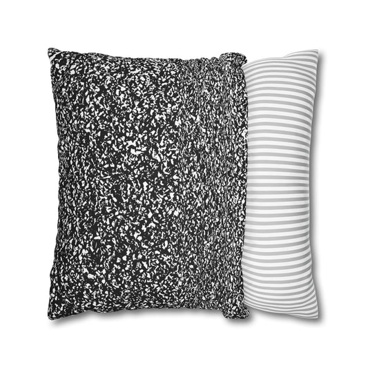 Black And White Modern Splatter Throw Pillow Cover