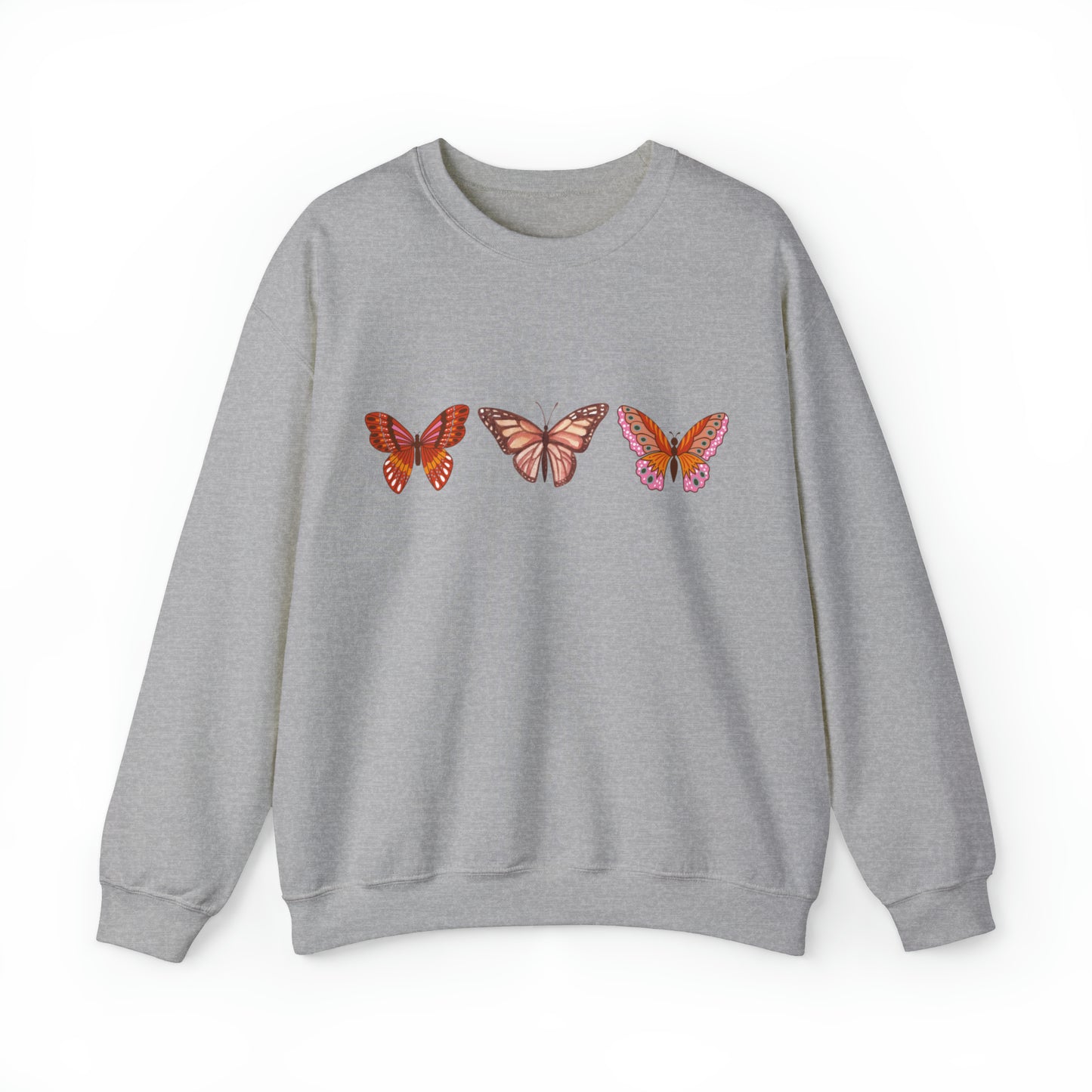 Butterfly Trio, Heavy Blend™ Crewneck Sweatshirt (Available In Other Colors)
