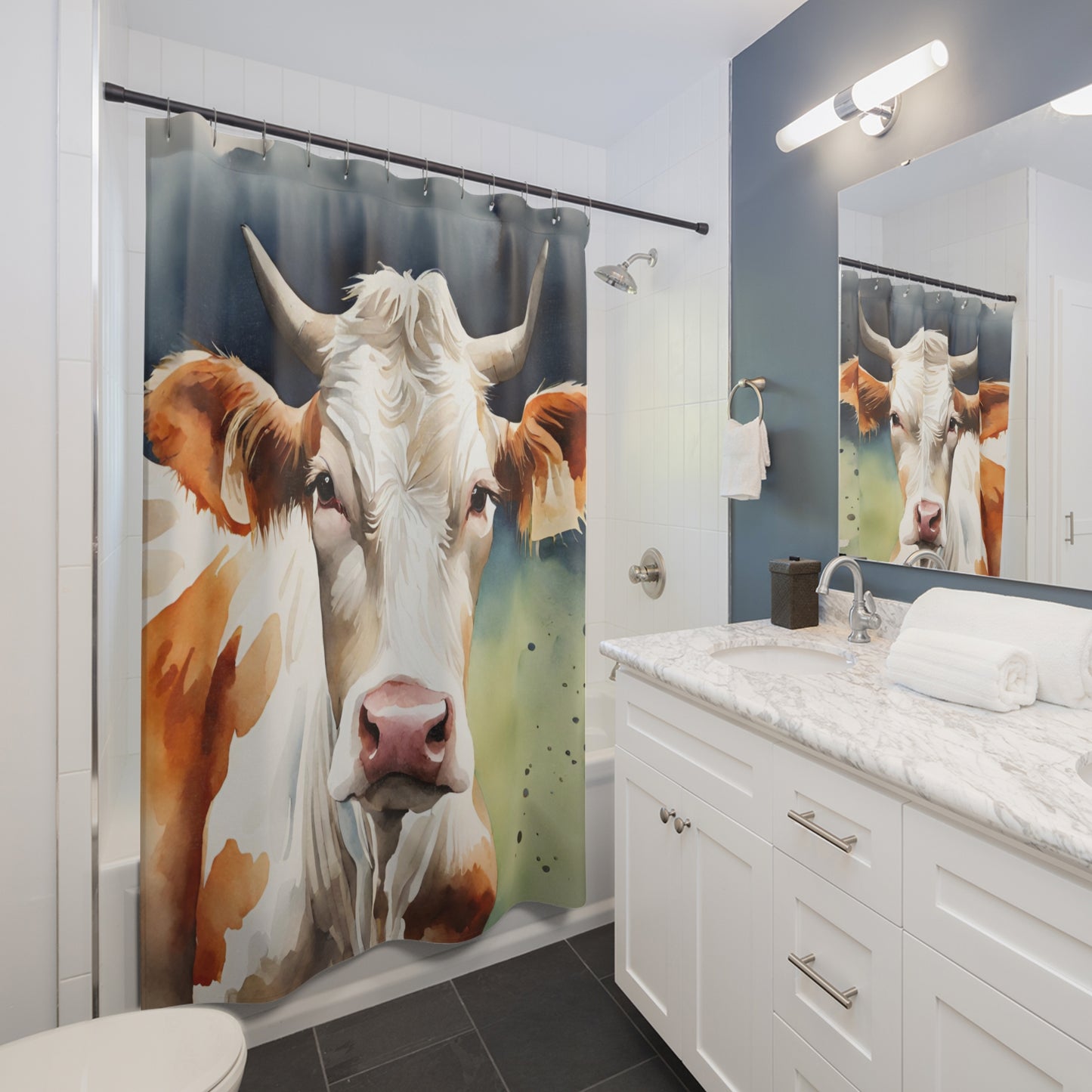 Farmland Cow Shower Curtain