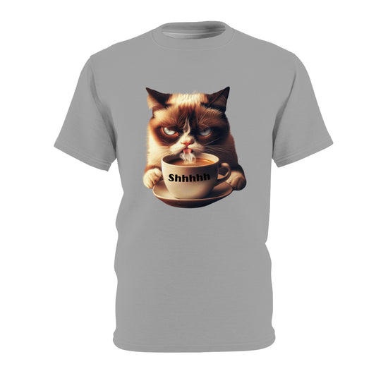 Shhhhh Cat Lover Unisex Longer Body Short Sleeve T-shirt