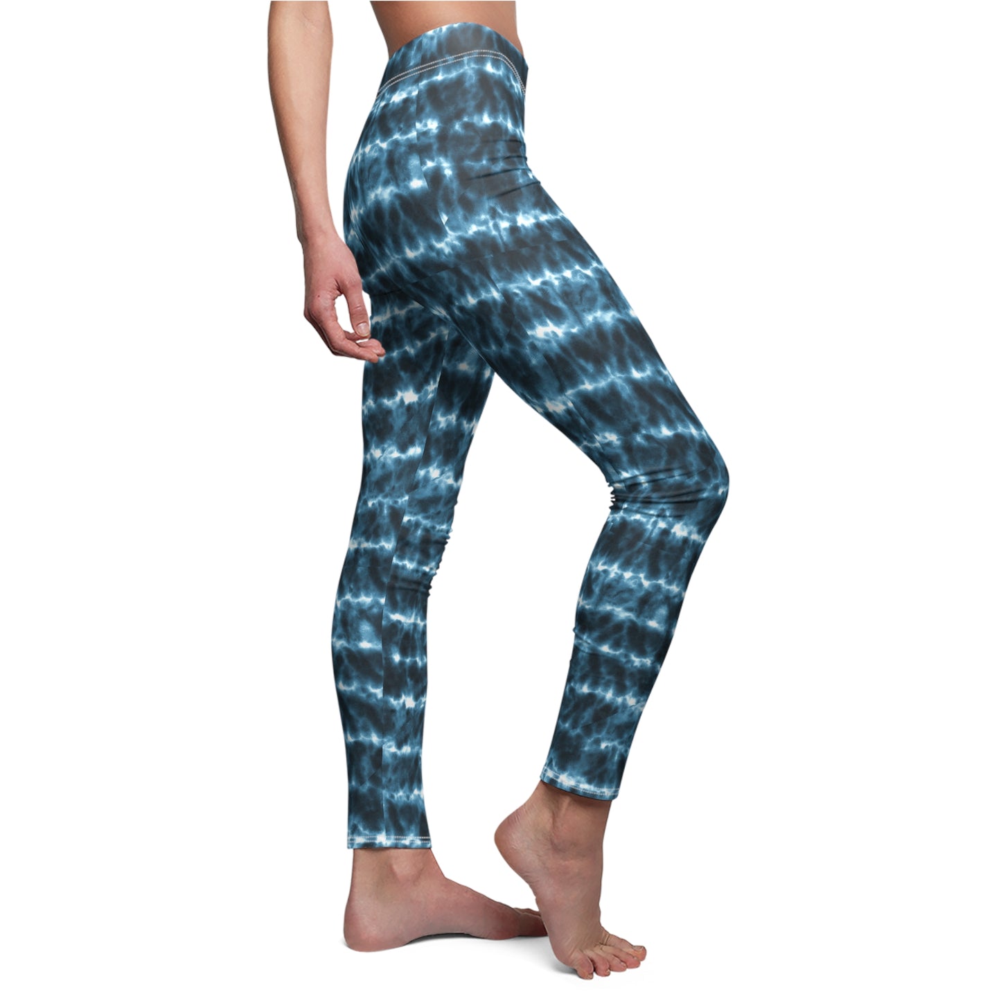 Ocean Tie Dye, Brushed Suede Feel, Full-Length Leggings
