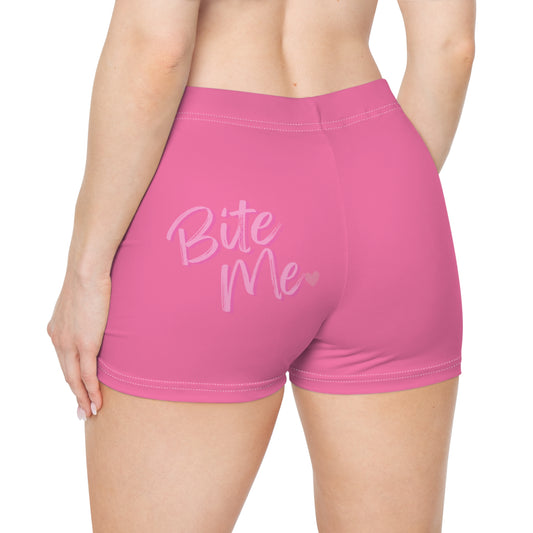 Bubble Gum Pink Bite Me Cutie Booty Shorts