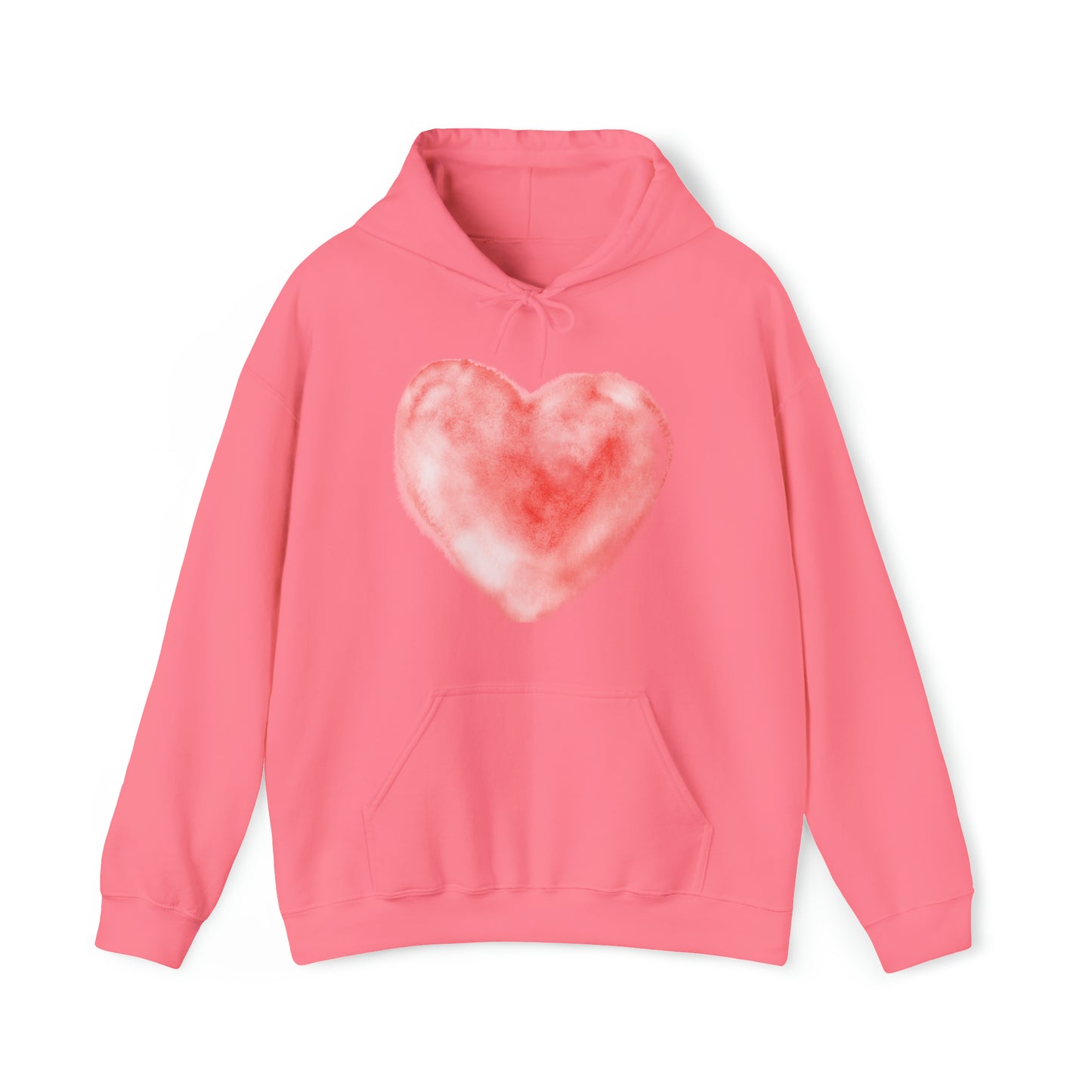 Watercolor Heart, Heavy Blend™ Hooded Sweatshirt (Available In Other Colors)