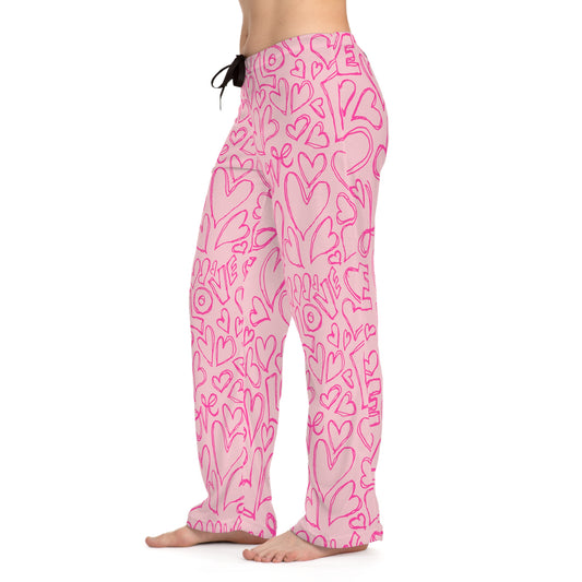 Pink On Pink Love & Hearts Women's Pajammy Pants