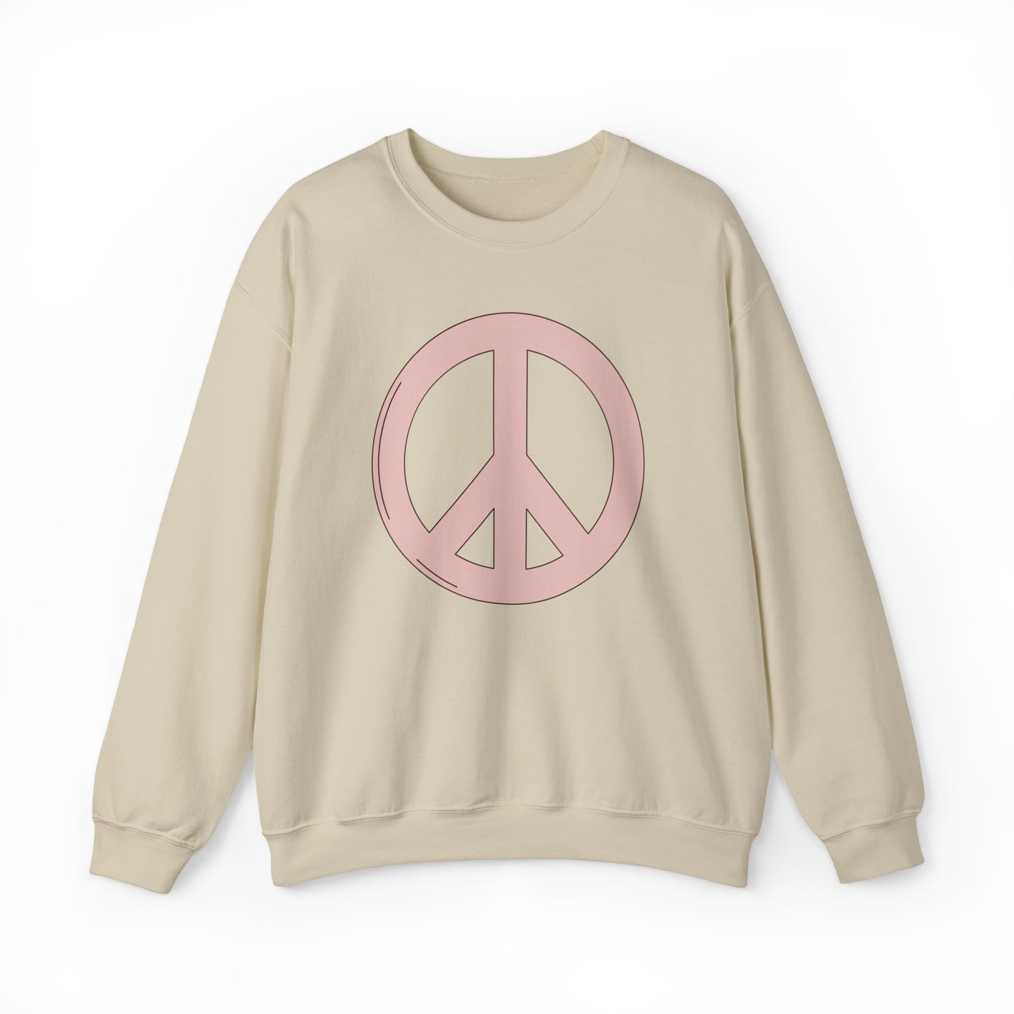 Pink Peace Sign, Heavy Blend™ Crewneck Sweatshirt