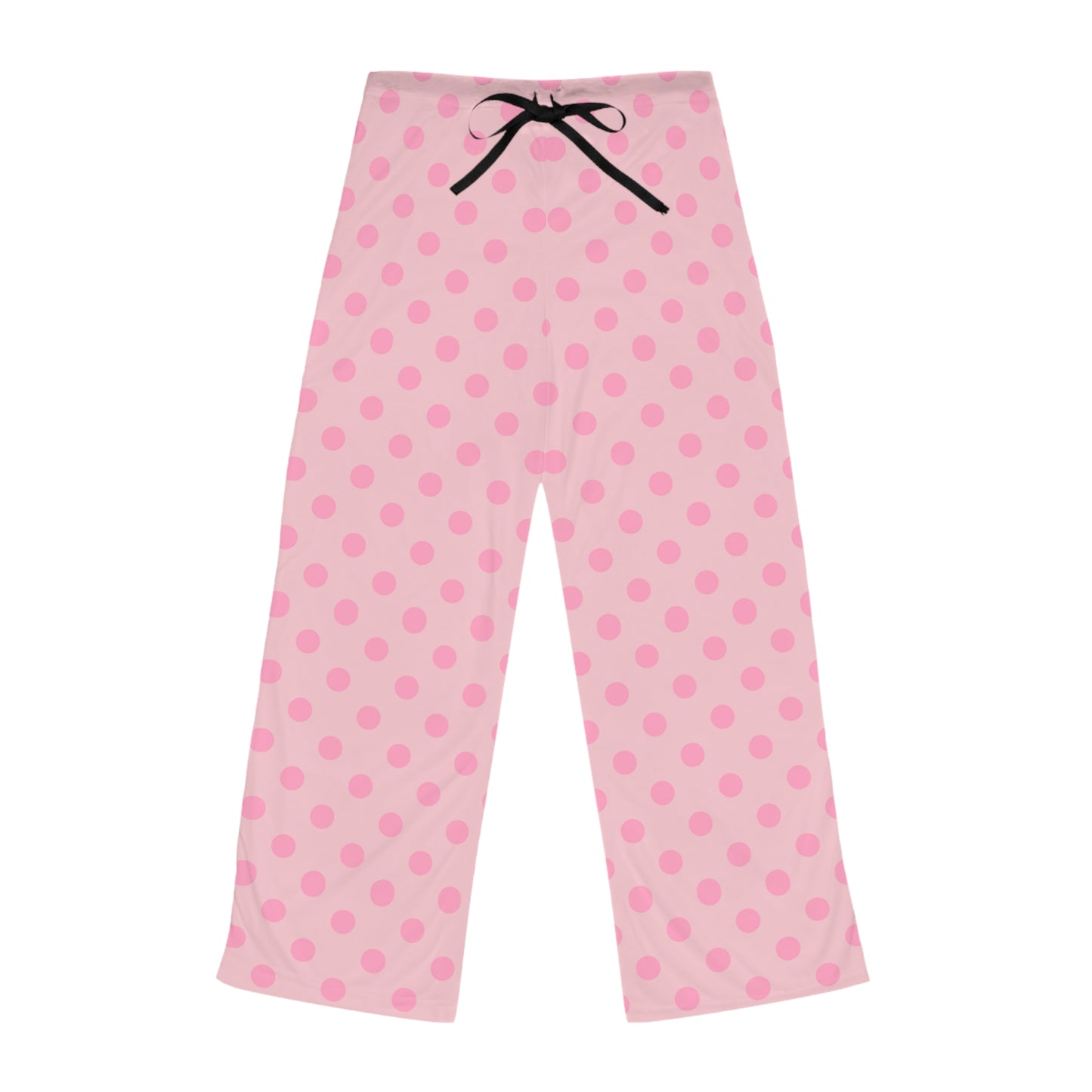 Pink Polka Dots Women's Pajammy Pants In Soft Pink