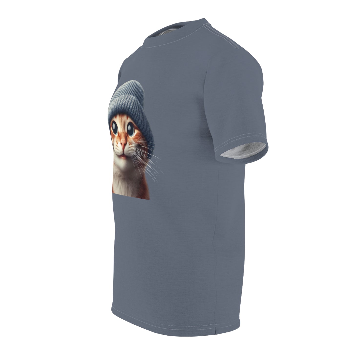 Happy Kitty Cat Lover Unisex Longer Body Short Sleeve T-shirt