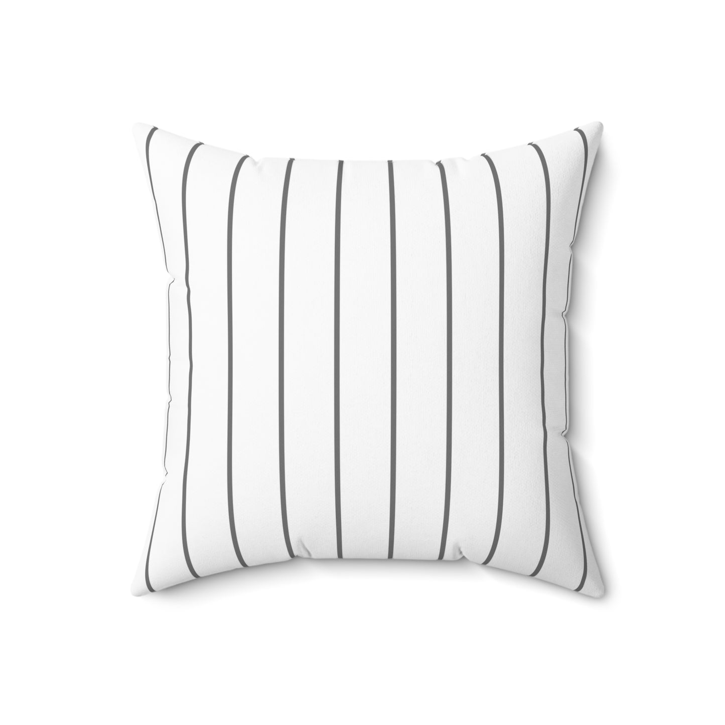 White And Grey Stripe Decorative Throw Pillow