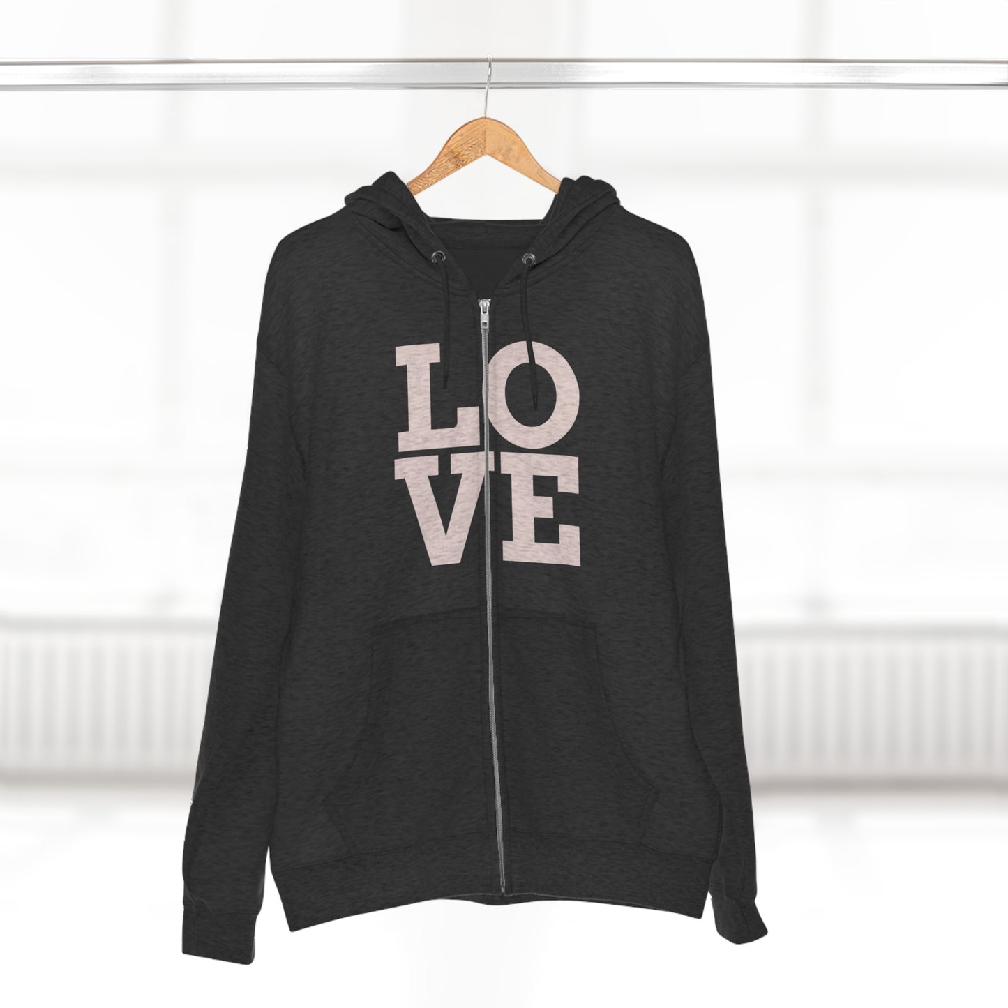 LOVE, Premium Full Zip-Up Hoodie (Available In Other Colors)