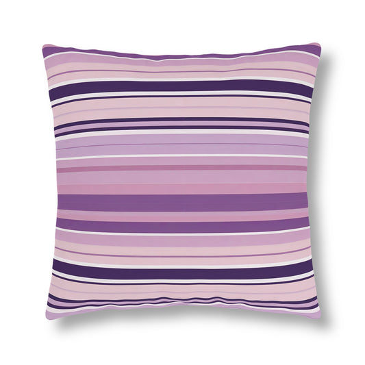 Pale Pink & Purple Striped Indoor/Outdoor Waterproof Pillow